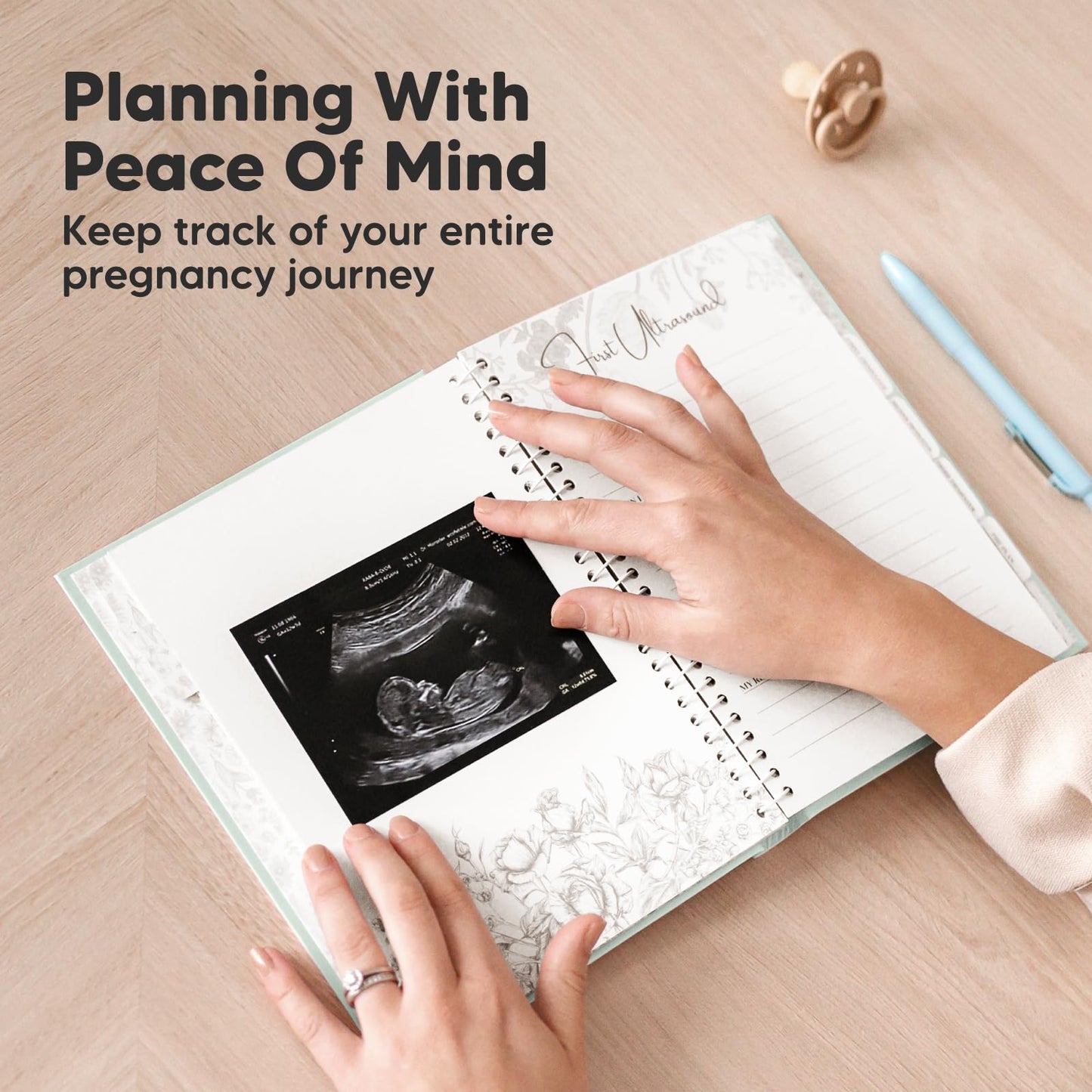 Pregnancy Journal, Pregnancy Announcements - 80 Pages Hard Cover Baby Books For Mom To Be Gift, Baby Memory Book Keepsake, Gender Reveal Gifts For New Moms, Mother's Day Gifts (Clay)