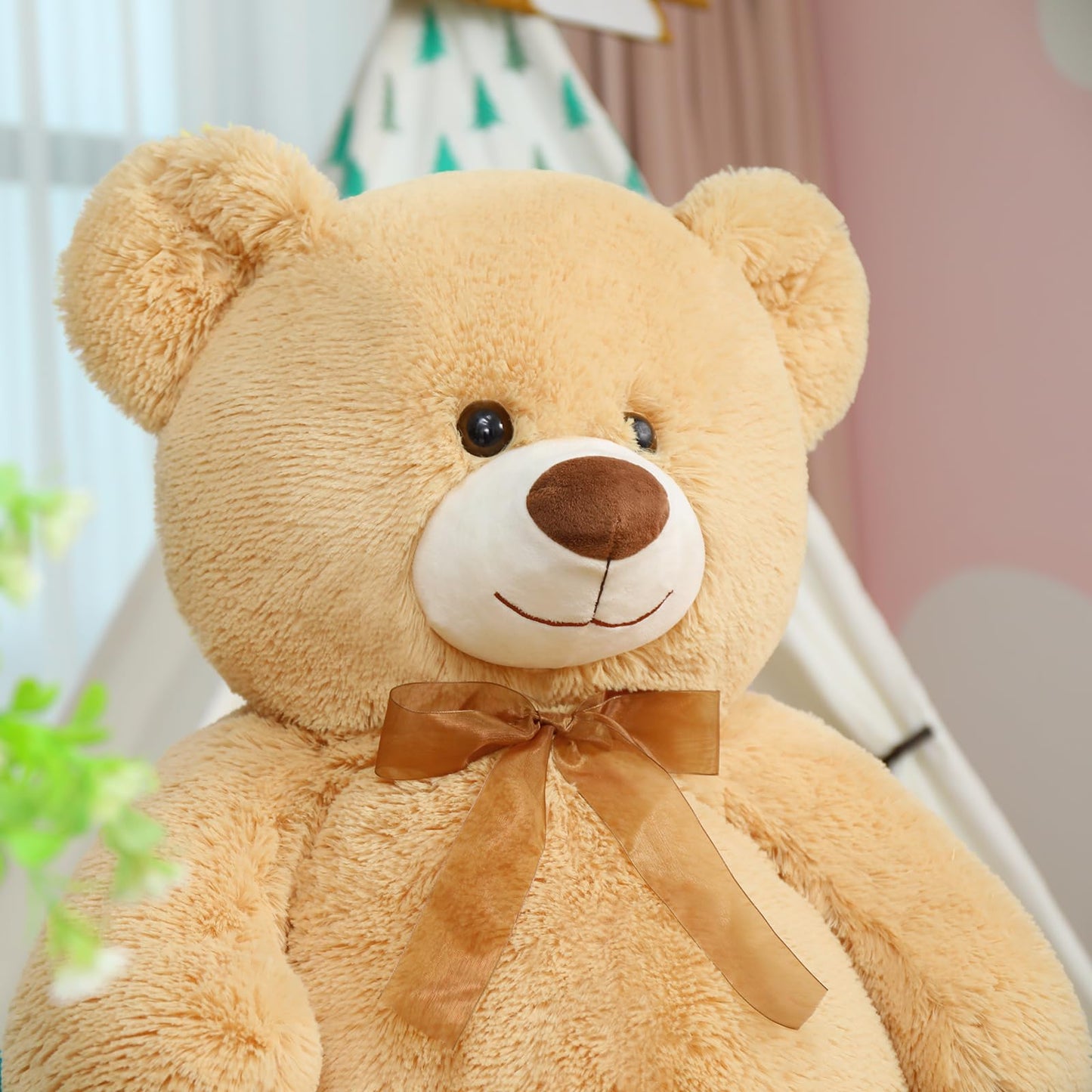 51 inch Big Teddy Bear Cute Giant Stuffed Animals Soft Plush Toy for Girlfriend Kids for Birthday Christmas Valentine's Day
