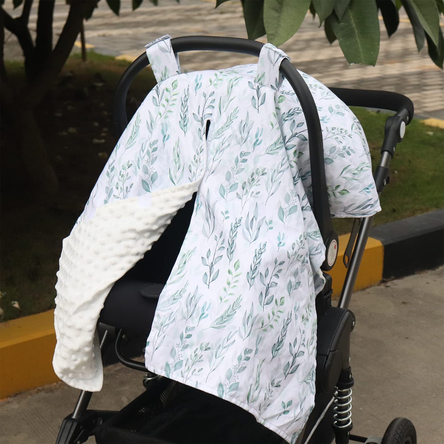 DILIMI Car Seat Cover Baby Girl, Minky Warm Winter Car Seat Covers for Babies, Peekaboo Opening Infant Car Seat Cover, Nursing Cover Carseat Canopy, Pink Flower