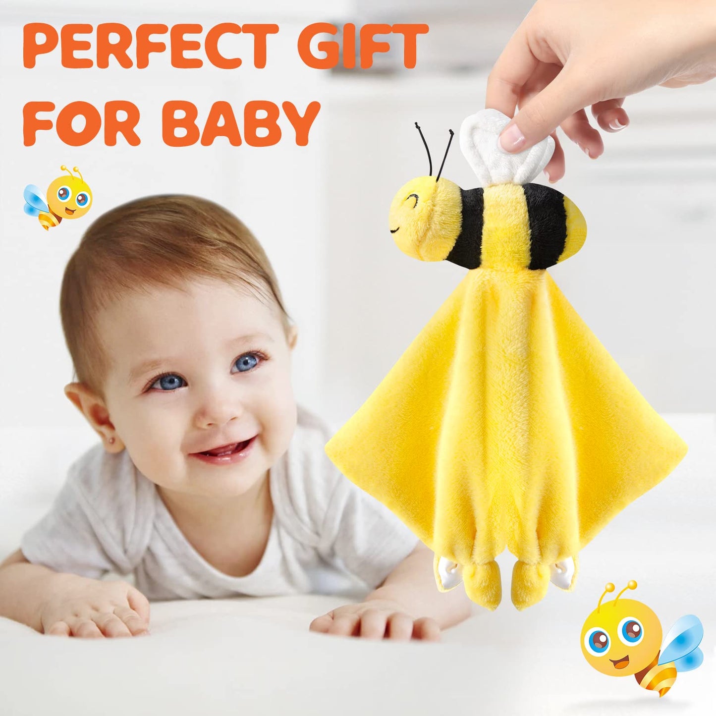Pro Goleem Duck Security Blanket Soft Yellow Baby Lovey Unisex Lovie Baby Gifts for Newborn Toddler Snuggle Toy Stuffed Animal 16 Inch