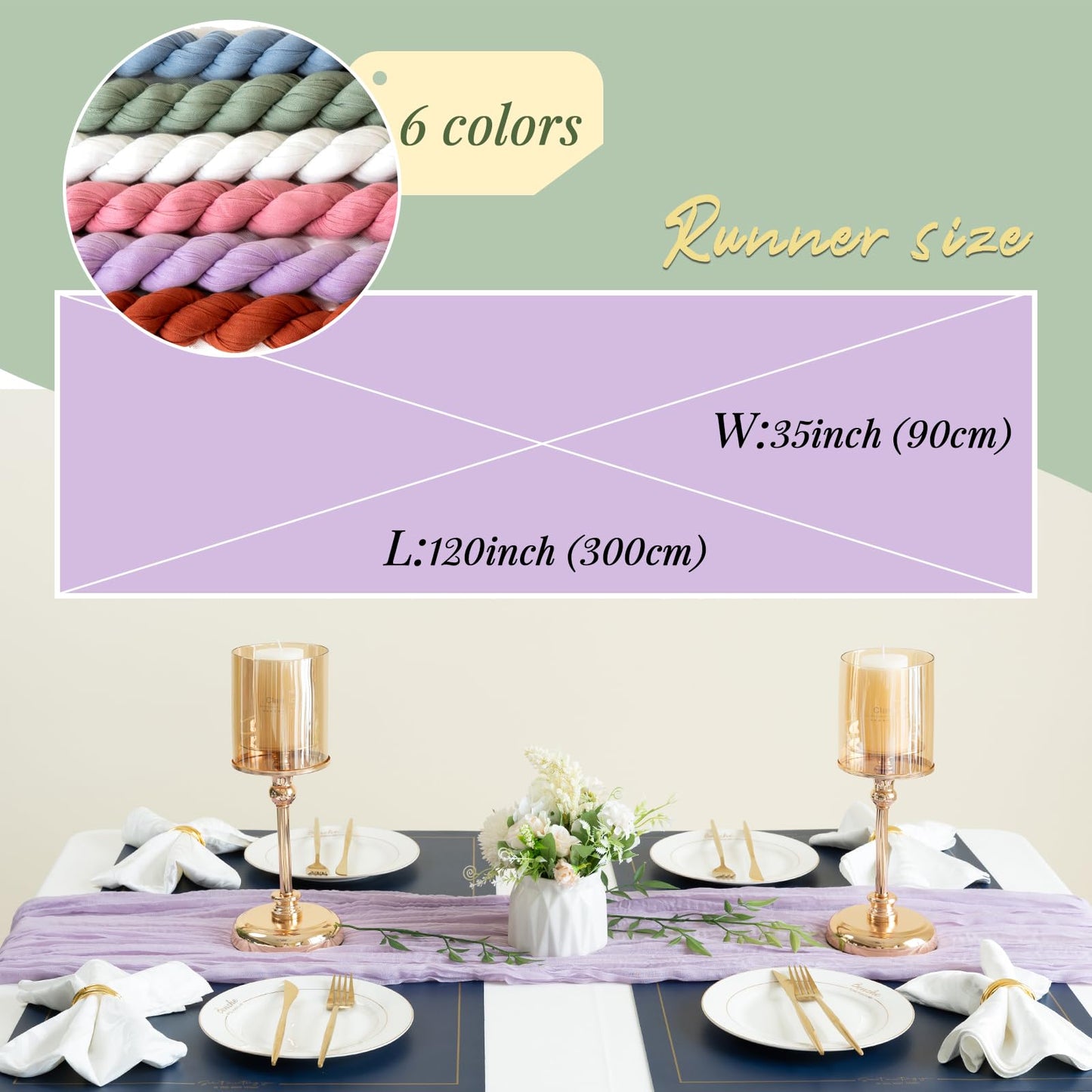 Light Pink Cheesecloth Table Runner 10ft Boho Rustic Gauze Cheese Cloth Spring Decor for Wedding Party Bridal Baby Shower Birthday Table Decorations