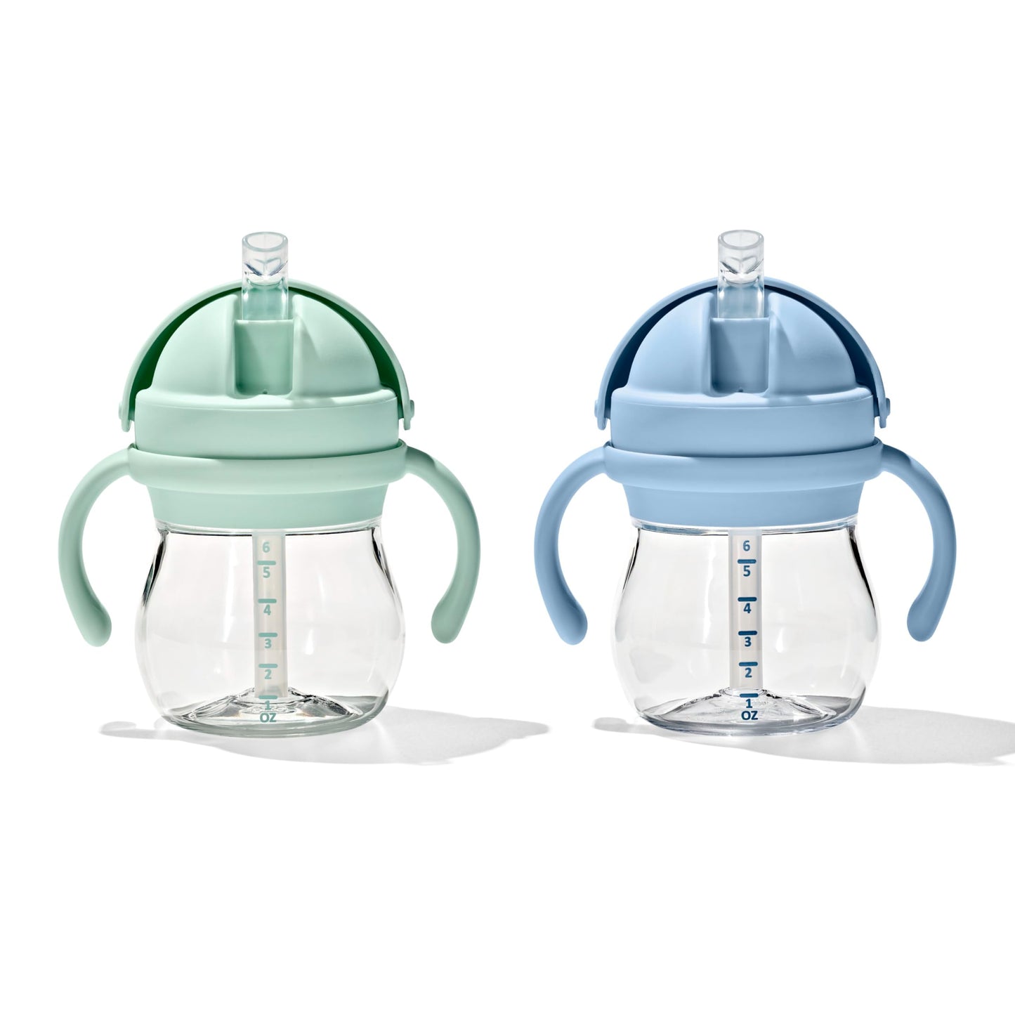 OXO Tot Transitions Straw Cup with Handles 6 oz. - Opal and Blossom - 2 Pack