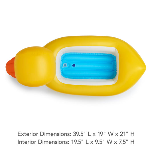 Munchkin® Duck™ Inflatable Baby Bathtub with White Hot® Heat Alert, Classic Yellow Ducky