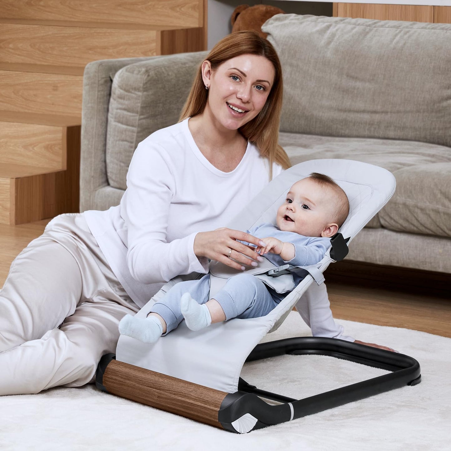 Baby Bouncer Chair - Comfortable Support for Your Little One's Blissful Moments (Normal, Black)