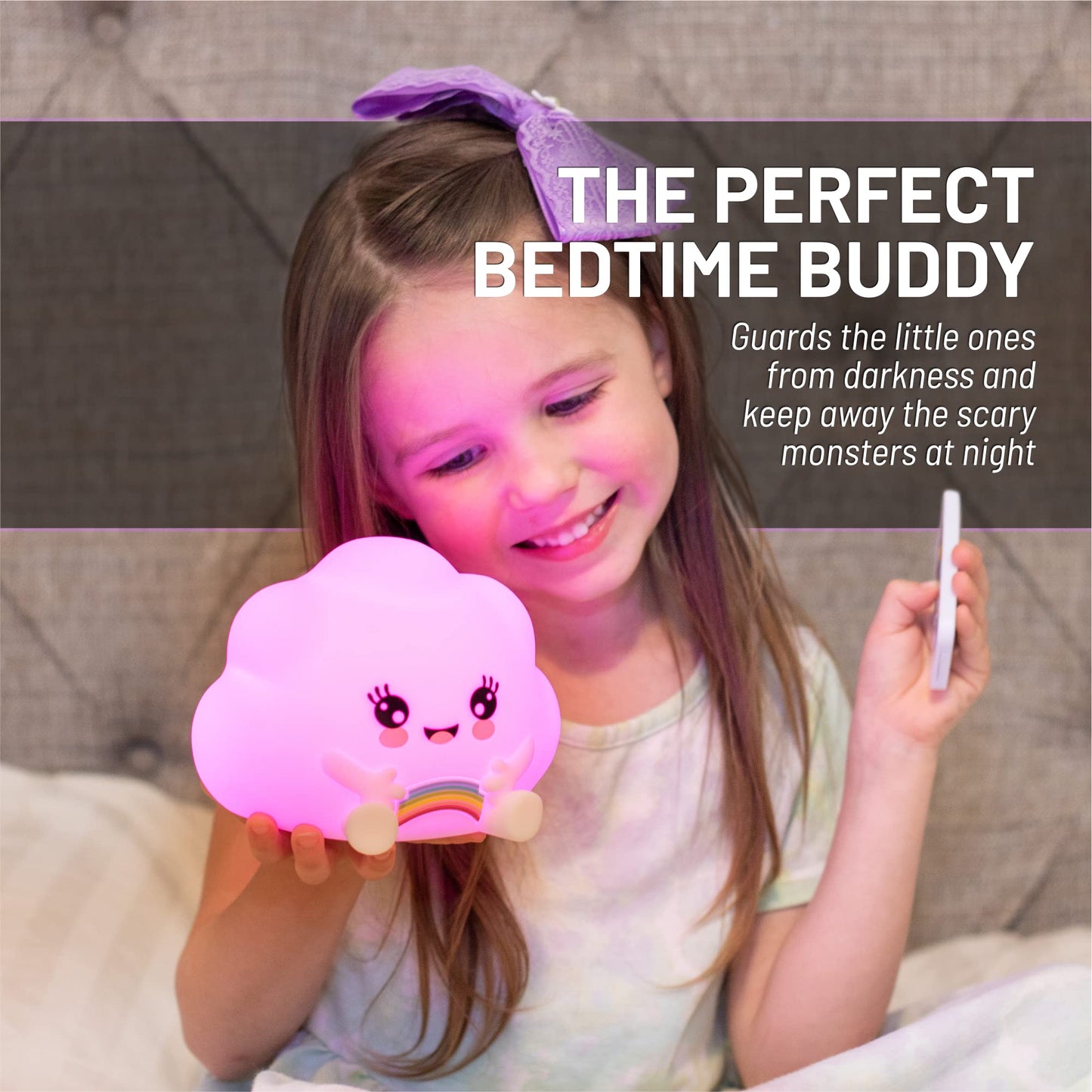 Lumipets Remote Control Silicone Night Light for Kids - Pig Design with 9 Soft Colors & Sleep Timer - Rechargeable, Battery-Operated Lamp for Bedroom | Baby Nursery, Toddler, Girls, Boys