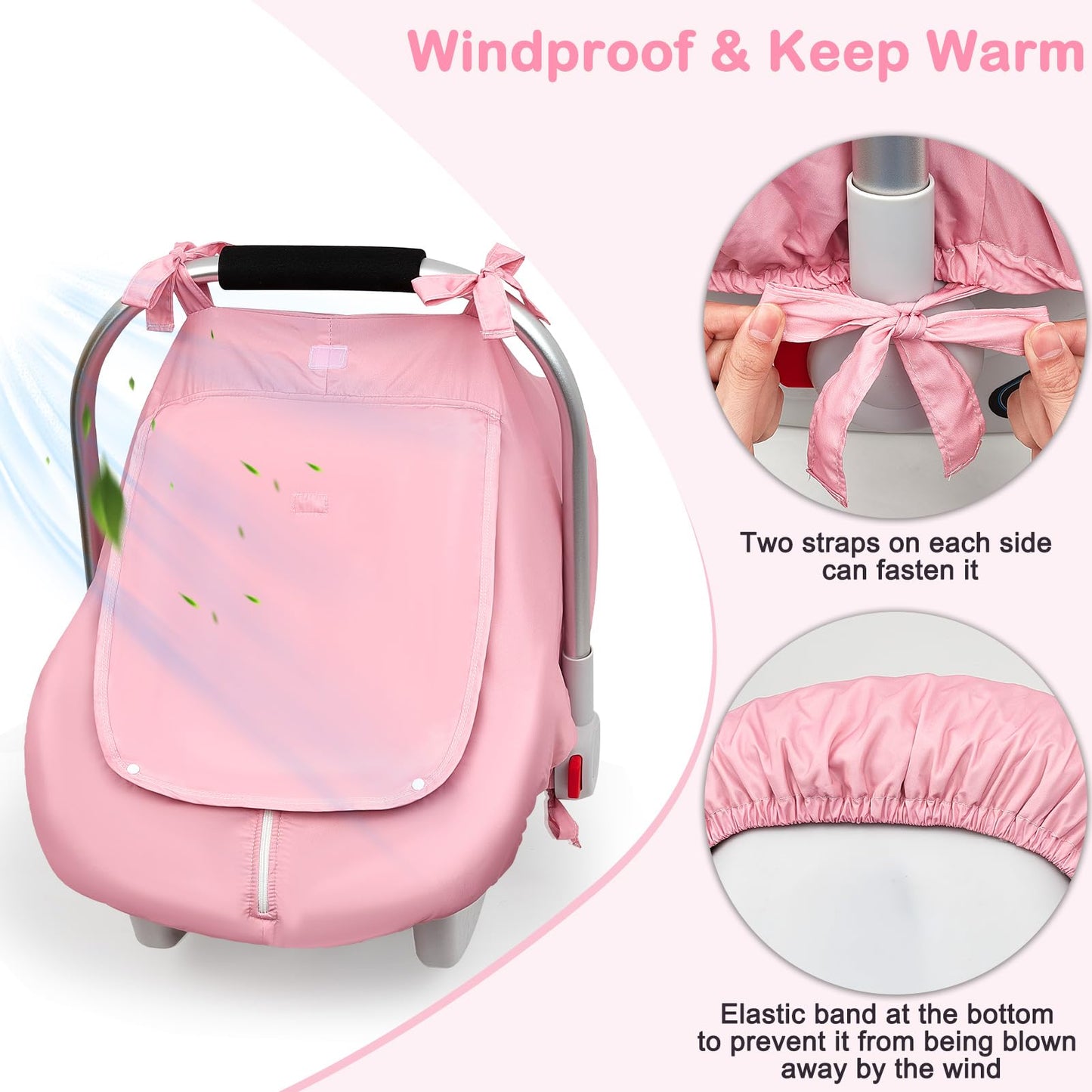 Unicorn Castle Baby Car Seat Cover Infant Car Seat Covers for Babies Breathable Car Seat Canopy Mesh Window Carseat Cover for Four Seasons Newborn