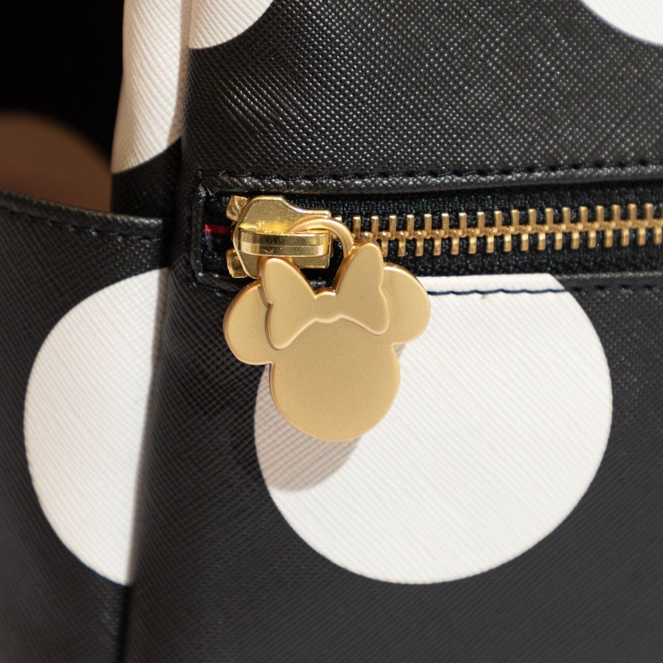 Freshly Picked Classic II Diaper Bag Backpack, Wipeable Vegan Leather With Changing Pad (Minnie Lots of Dots)