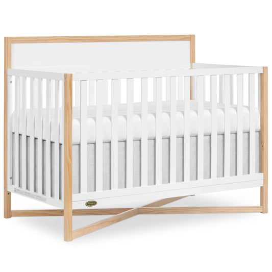 Dream On Me Owen 5-in-1 Convertible Crib in White Oak, Greenguard Gold & JPMA Certified Baby Crib, Converts from Crib to Toddler Bed, Day Bed, Kids Sofa & Full Size Bed