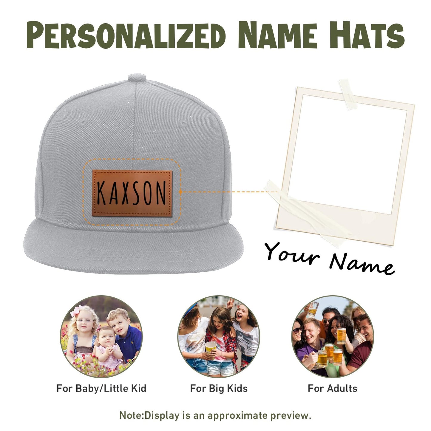 Personalized Baby Baseball Cap Toddler Baseball Hat for Boys & Girls - Infant Sun Hat