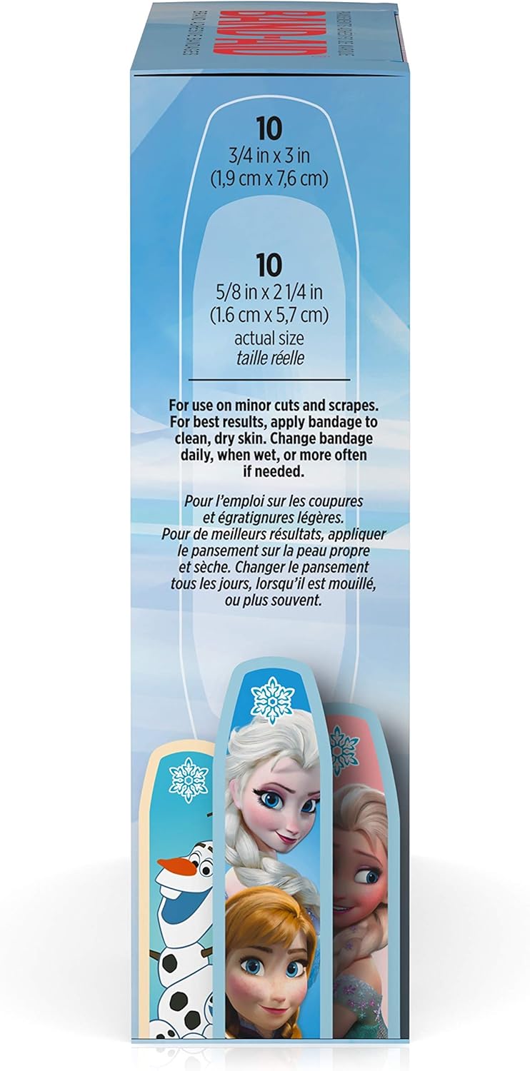 Band-Aid Adhesive Bandages, Disneys Frozen, Assorted Sizes, 20 Count - Packaging may vary