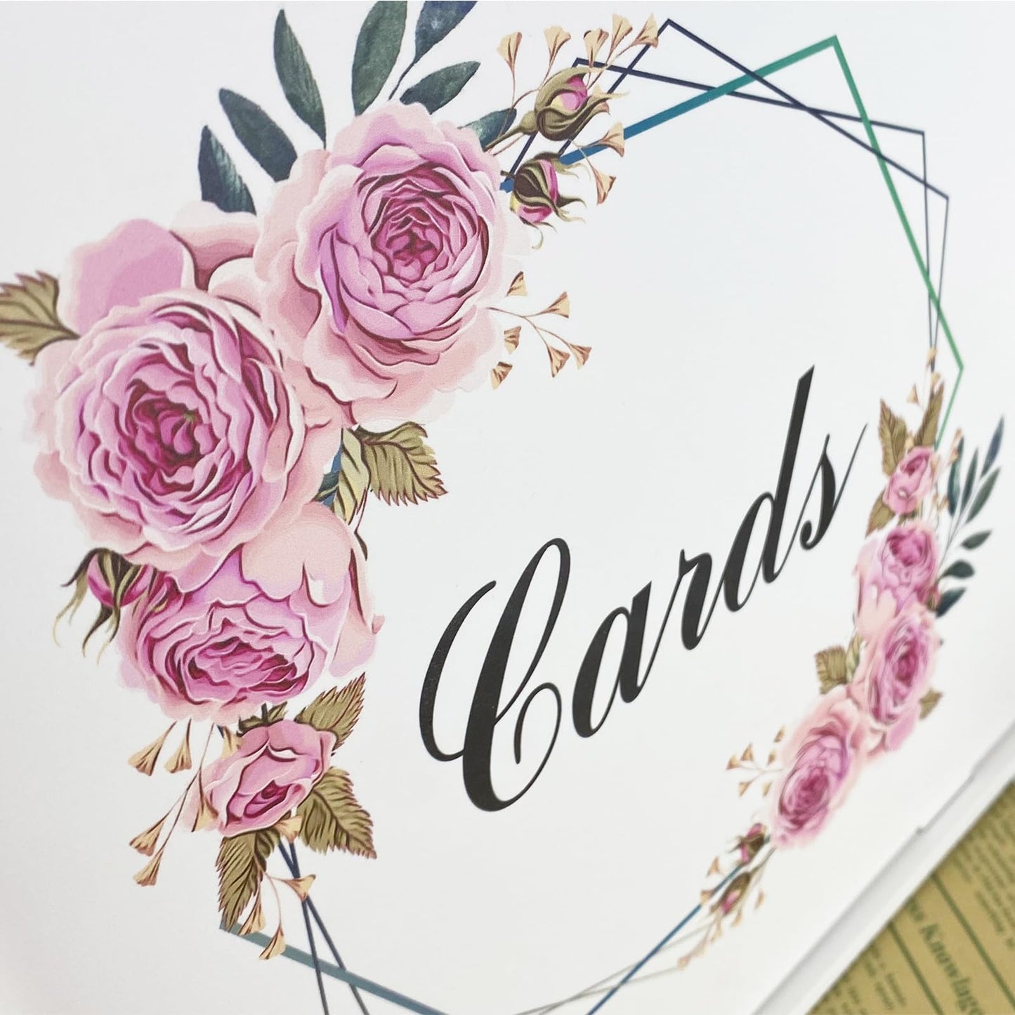 White Wedding Card Box with Lock, Gift Wedding Card Boxes for Reception Money Holder with Rose Sign for Wedding Decorations, Baby Showers, Birthdays, Bridal or Graduation Party Supplies