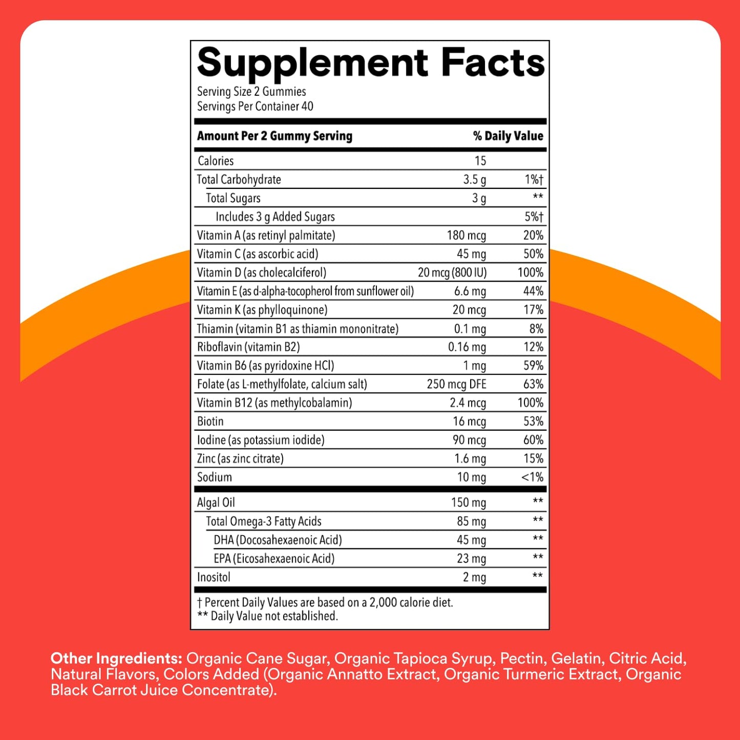SmartyPants Kids Multivitamin Gummies: Omega 3 Fish Oil (EPA/DHA), Vitamin D3, C, Vitamin B12, B6, A, K & Zinc for Immune Support, Biotin, Gluten Free, Three Fruit Flavors, 120 Count (30 Day Supply)
