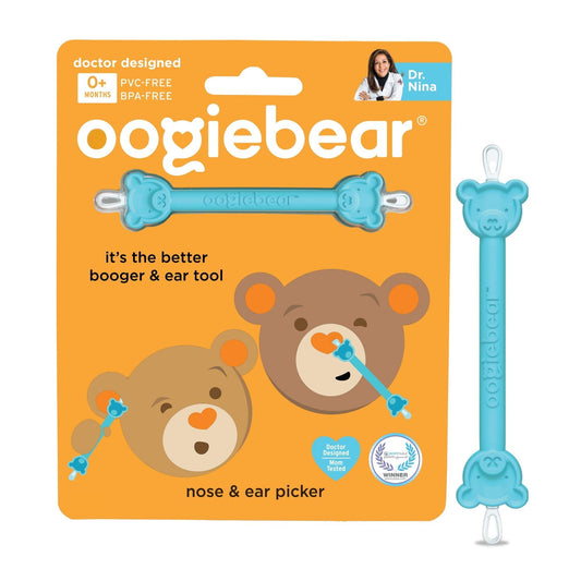 oogiebear: Baby Nose Cleaner & Ear Wax Removal Tool - Safe Booger & Earwax Removal for Newborns, Infants, Toddlers - Dual-Ended - Essential Baby Stuff, Diaper Bag Must-Have, with CASE