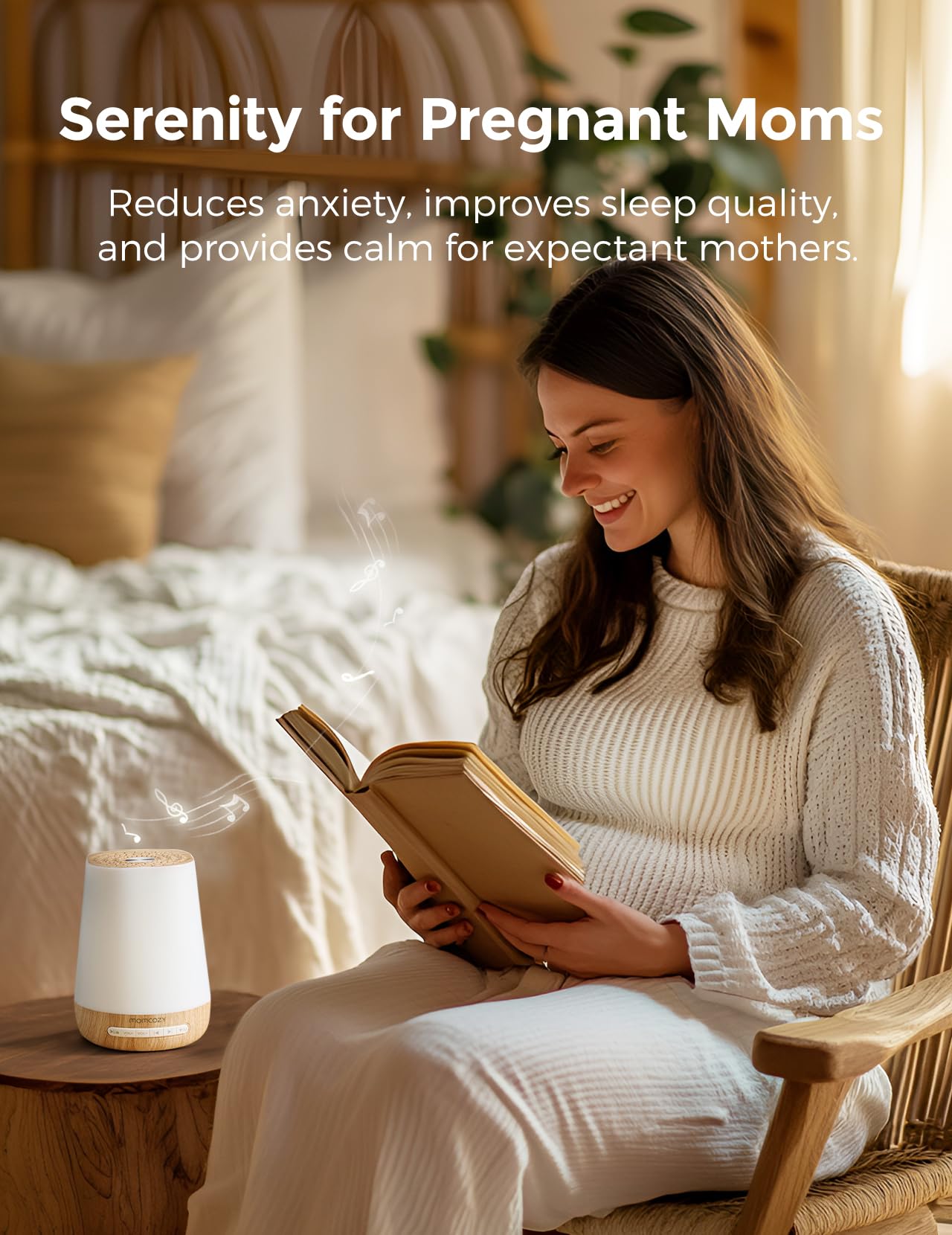 Baby Sound Machine, Momcozy White Noise Machine for Baby Sleeping with Night Light, Toddler Sleep Trainer with 34 Soothing Sounds, Timer, App Remote Control, Personal Sleep Routine(Green)