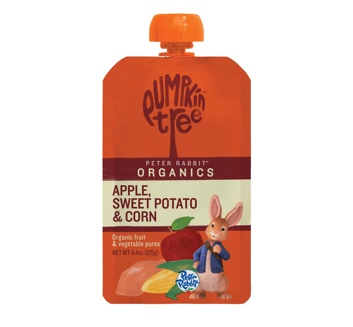 Peter Rabbit Organics Fruit Vegetable, Squeezable Pouches, 4 Ounce (Pack of 18)