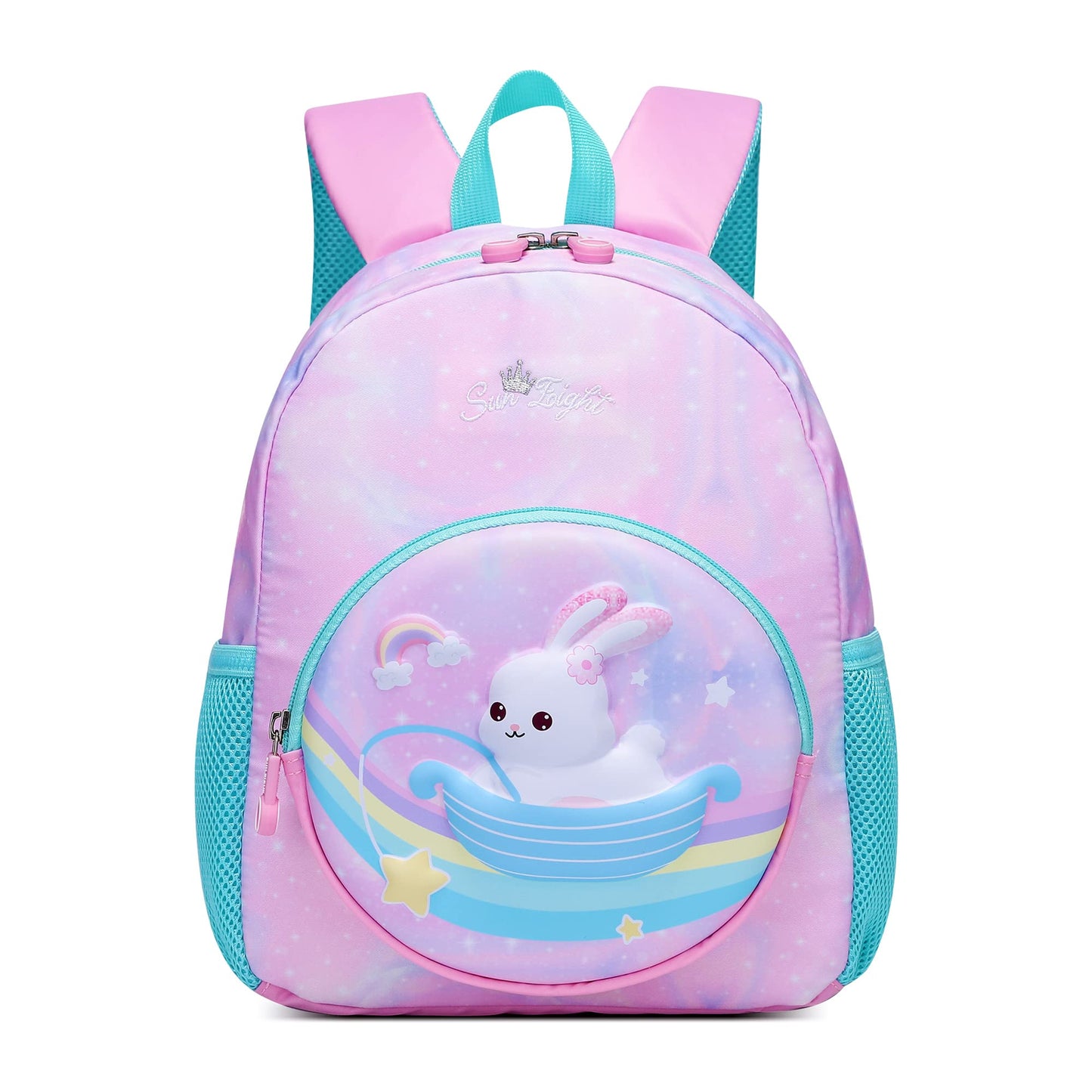 Toddler Backpack for 1-3 Year Old Girls & Boys Waterproof 3D Animal Cartoon Rabbit Design Kids Travel Backpack Lightweight Preschool Daycare Bag with Adjustable Straps(Little White Rabbit)