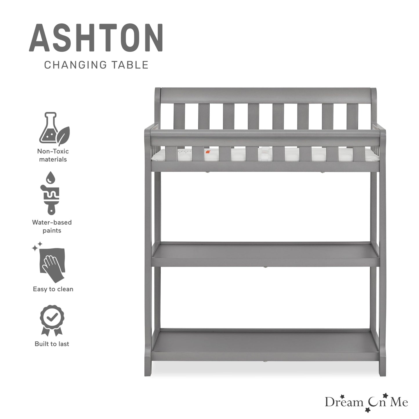 Dream On Me Ashton Changing Table, Natural, 34x20x40 Inch (Pack of 1)