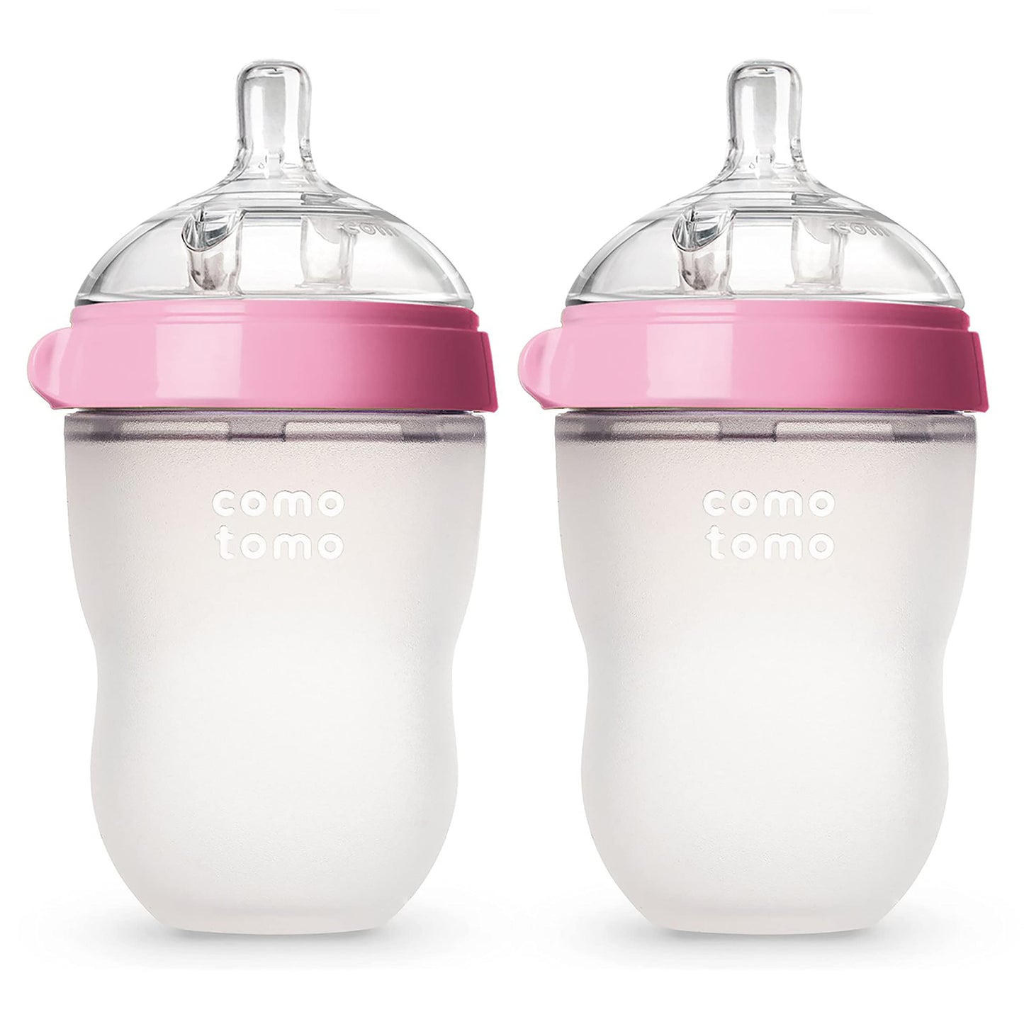 Comotomo Baby Bottle Double Pack, Pink, 5oz
