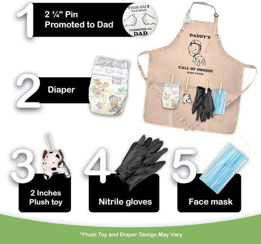 MUNIFICENCE Daddys Call Of Doodie Beige Apron Great Gift for New Dad to be