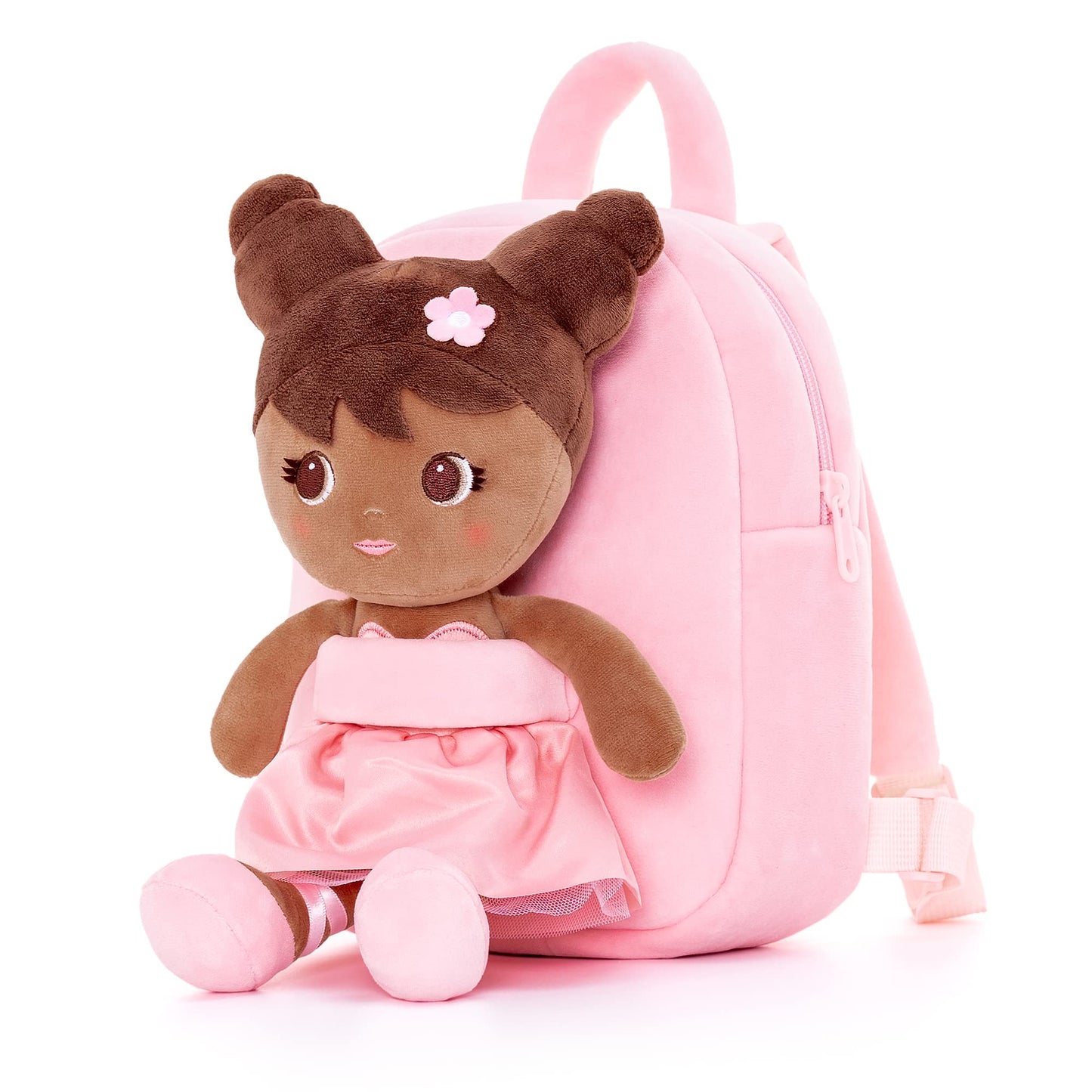 Lazada Girls Backpack with Doll Toddler Toys Baby Girls Gifts Rag Dolls 9.5“