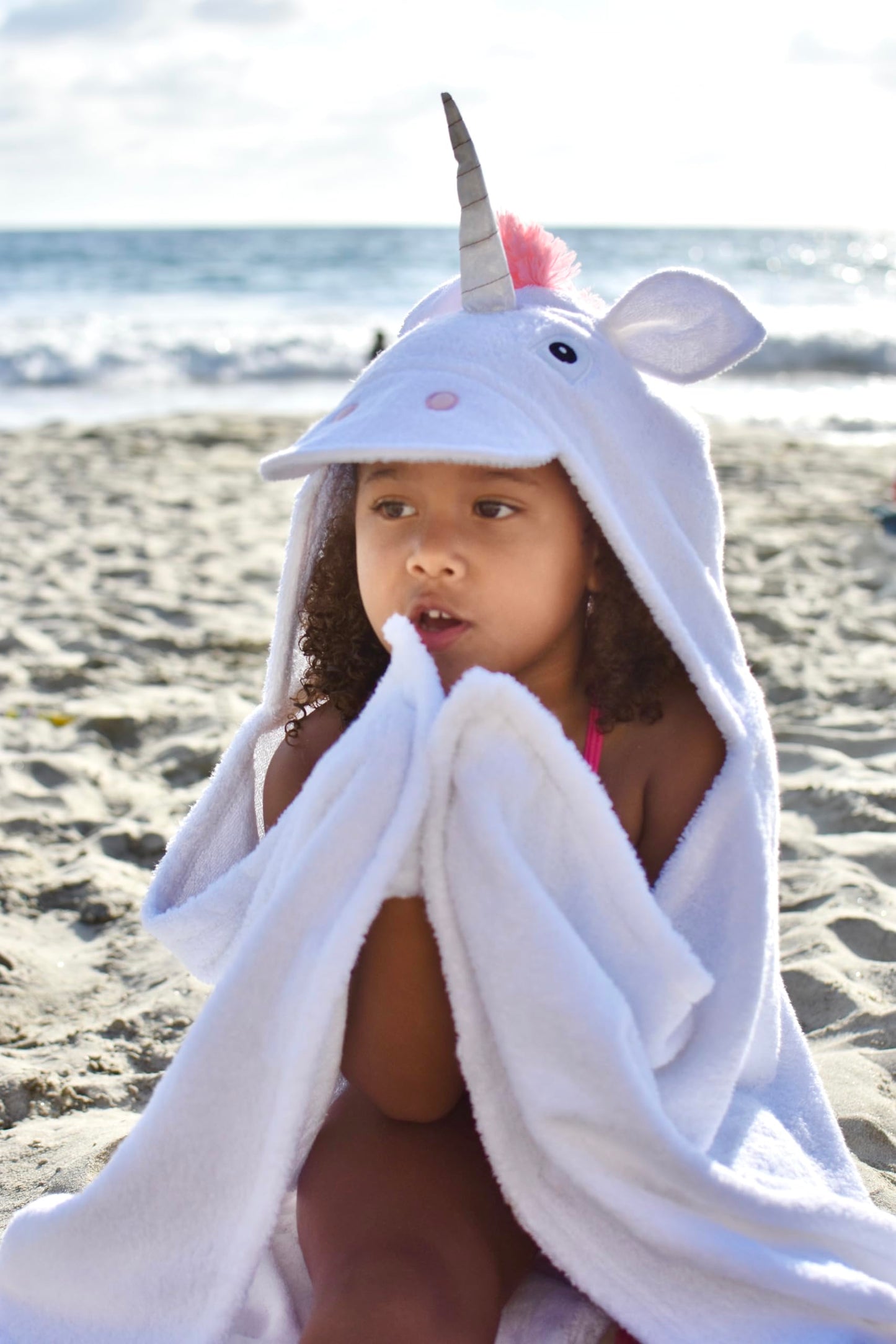 Hooded Baby Towel for Kids 2-8 | Large 100% Cotton Baby Towel for Girls | Cute Flower Bath Towels for Babies and Toddlers with Pink Petals