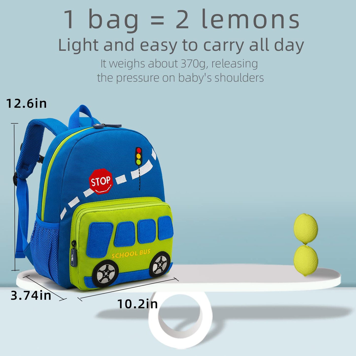 Car Dinosaur Kids Toddler Backpack for Boys and Girls Children Waterproof Preschool Bag(Red Music Party)