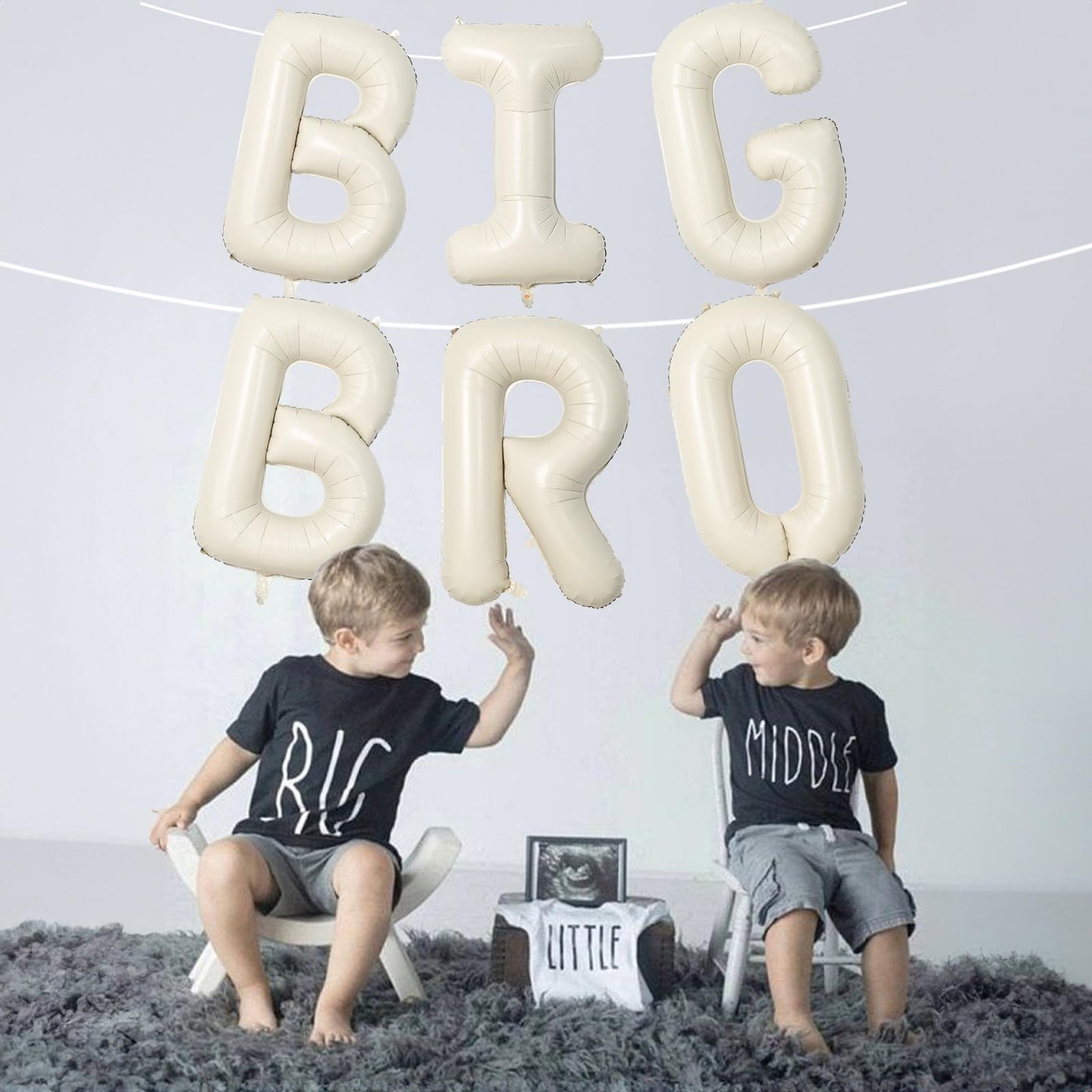 40 Inch Beige OH BABY Balloon for Baby Shower, Large Cream White Oh Baby Balloons Letters with Ribbon, Neutral Ivory Alphabet Oh Baby Balloon Banner Sign for Gender Reveal Backdrop Party Decorations