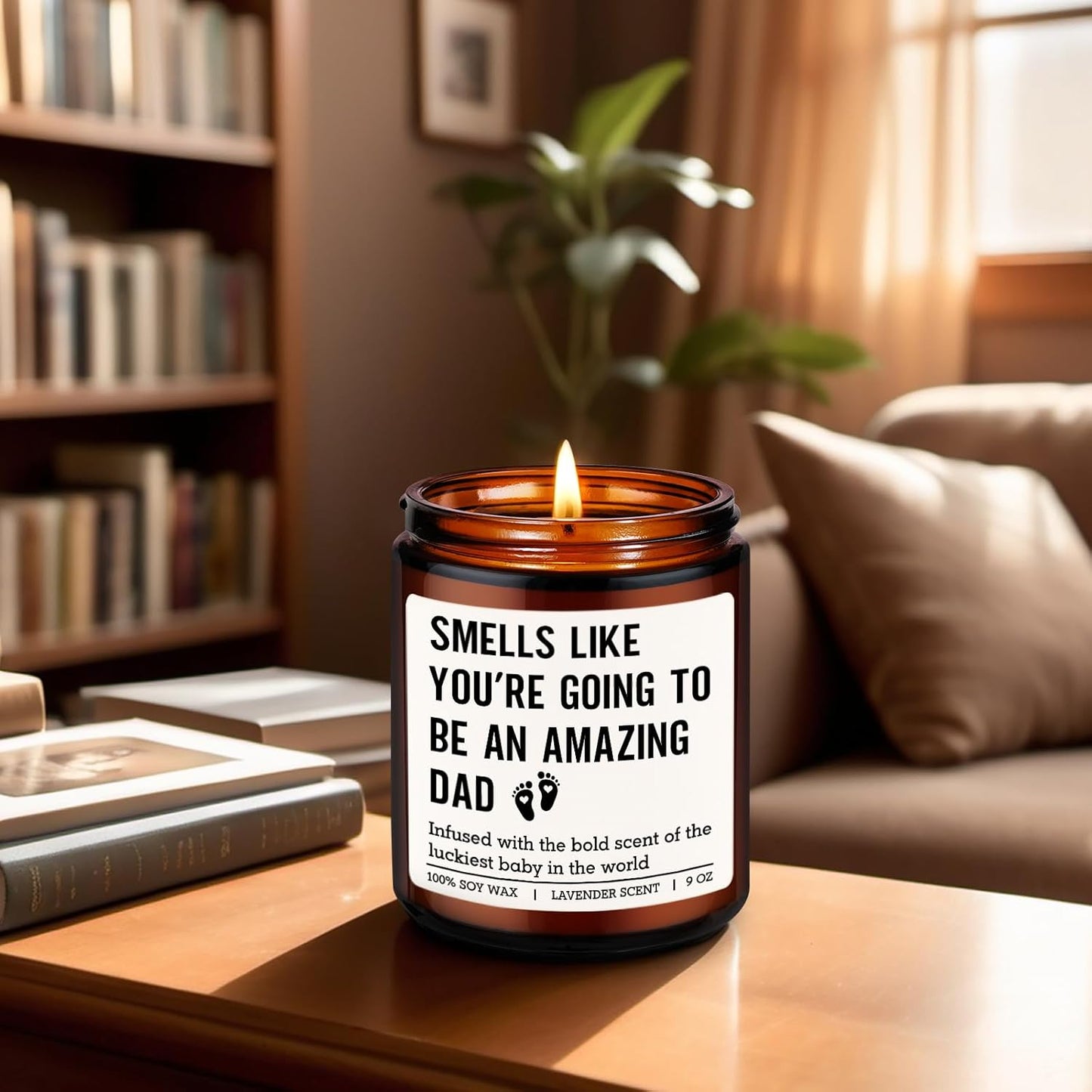 GSPY New Dad Gifts, First Time Dads Candle - First Fathers Day, Pregnancy Congratulations, Gender Reveal Gifts for Dad to be, Soon to Daddy, Expecting Father - Baby Shower Presents for New Daddy