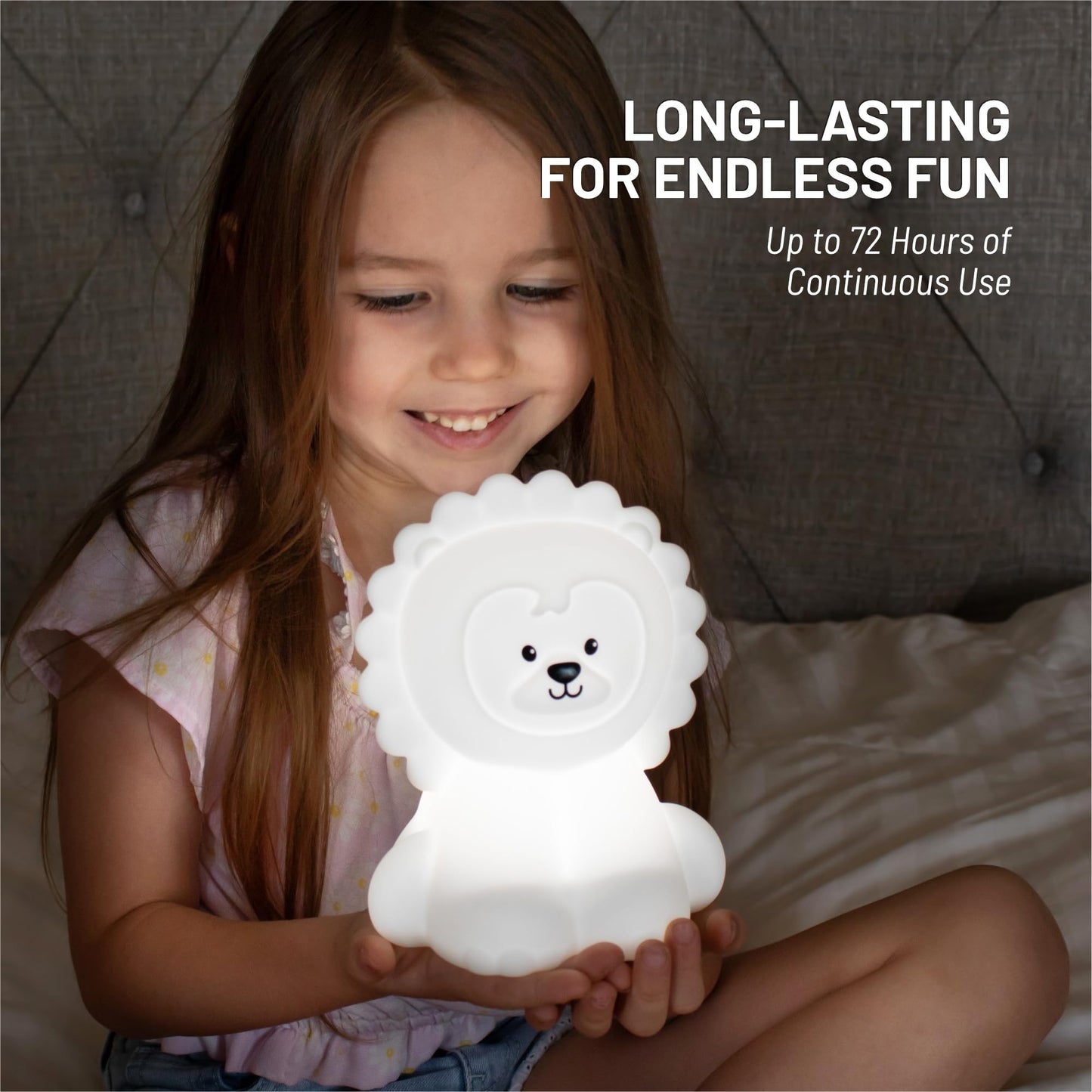 Lumipets Remote Control Silicone Night Light for Kids - Pig Design with 9 Soft Colors & Sleep Timer - Rechargeable, Battery-Operated Lamp for Bedroom | Baby Nursery, Toddler, Girls, Boys