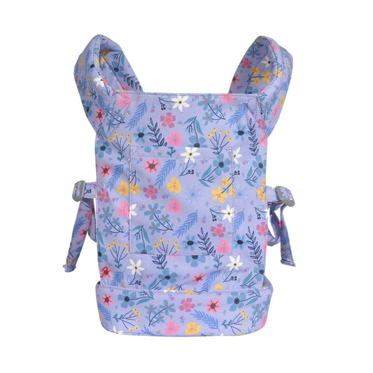 Baby doll carrier for baby girl Premiums soft straps and skin-friendly webbing stuffed animal carrier for kids and toddler facing in facing out and backpack 18 inch doll little flowers design