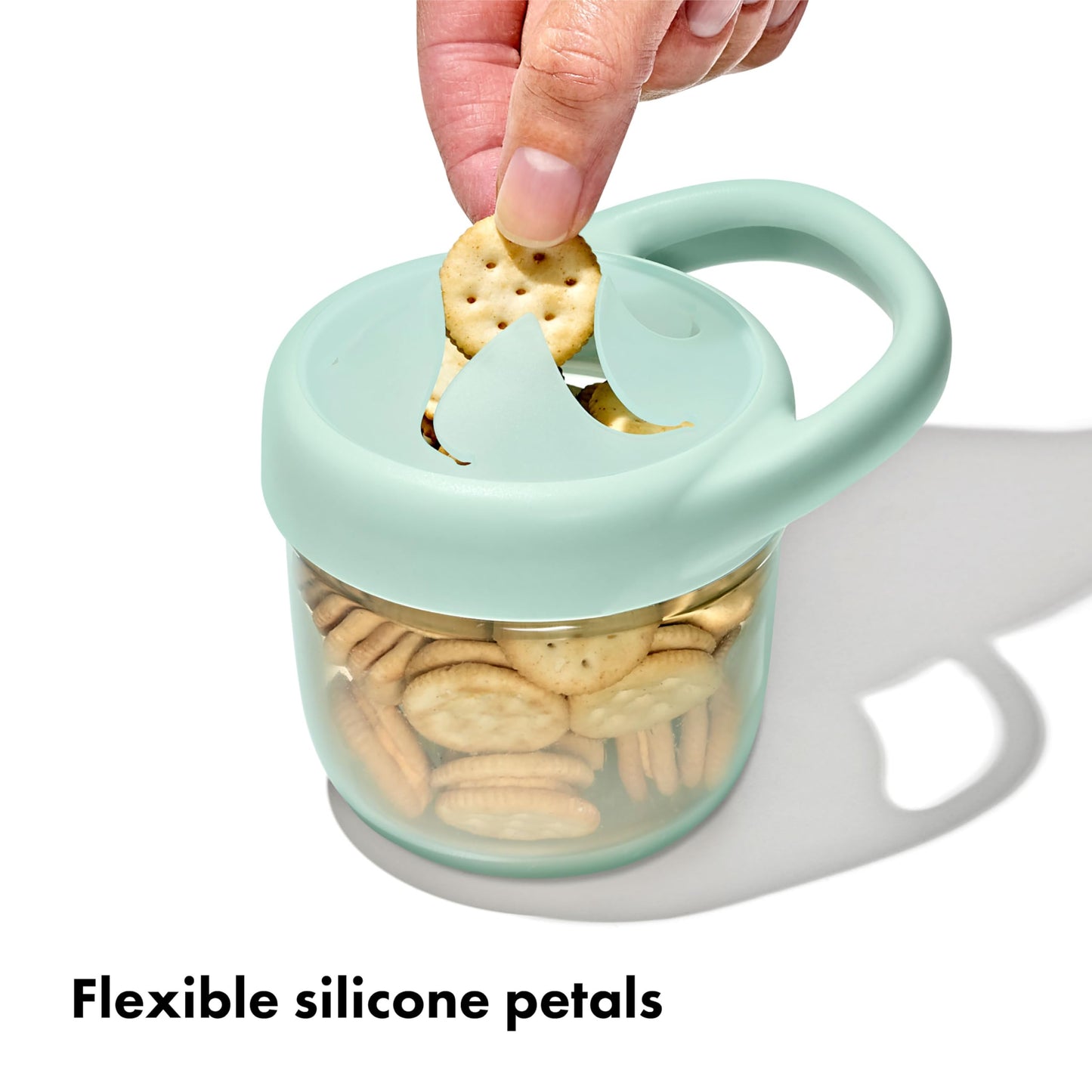 OXO Tot Snack Cup with Lid – 2 Pack, Opal and Blossom