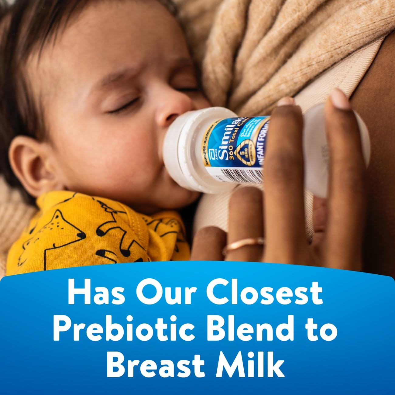 Similac 360 Total Care Infant Formula, Has 5 HMO Prebiotics, Our Closest Prebiotic Blend to Breast Milk, Non-GMO, Baby Formula, Ready to Feed, 8-fl-oz Bottle, Pack of 24