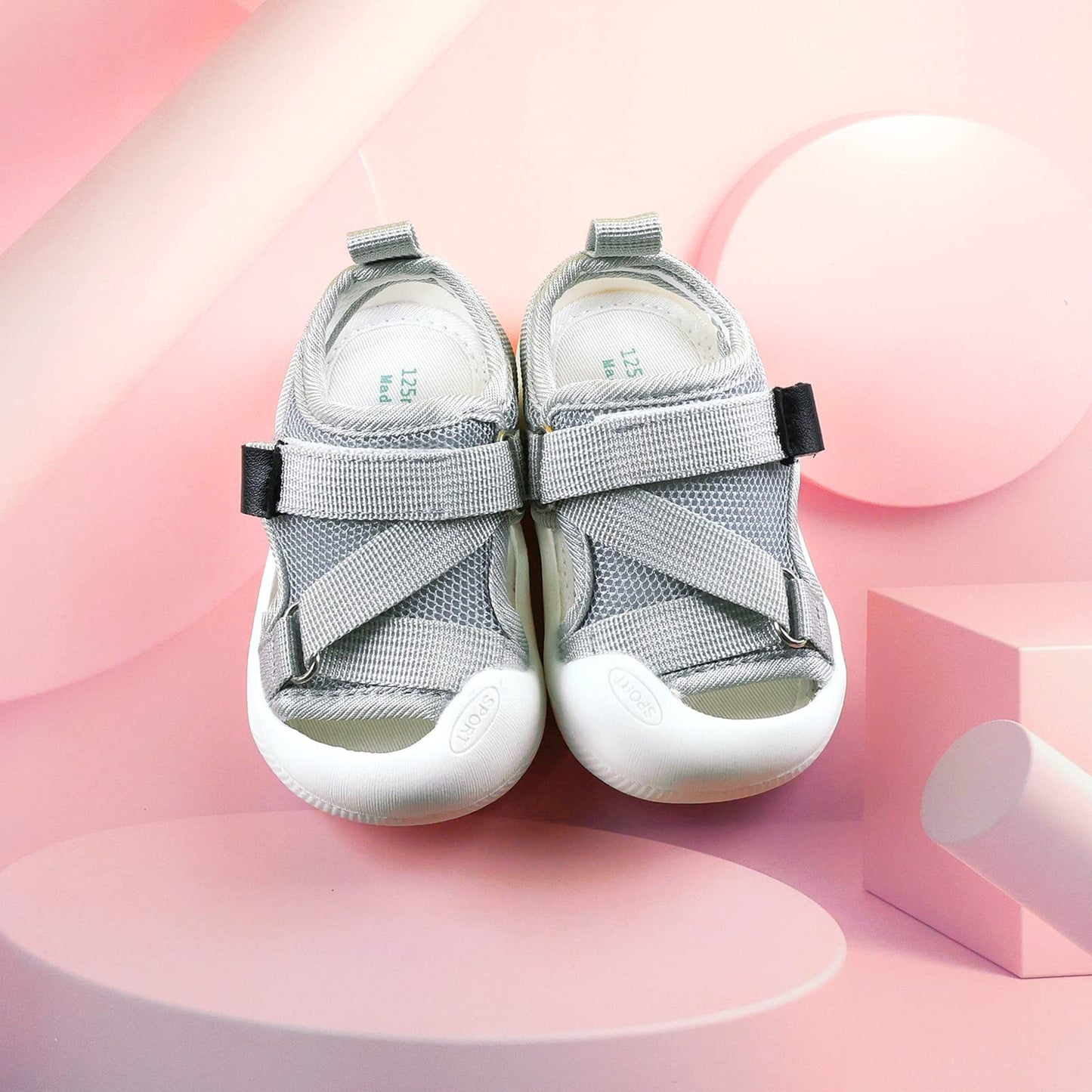 RVROVIC Boys Girls Athletic Sports Sandals Open-Toe Breathable Rubber Sole Beach Water Shoes for Toddler