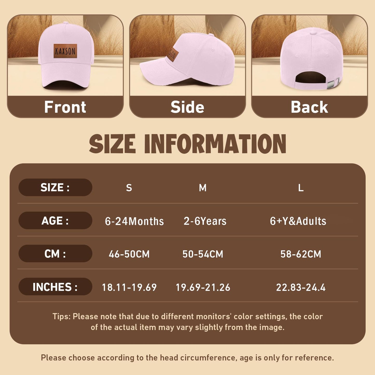 Personalized Baby Baseball Cap Toddler Baseball Hat for Boys & Girls - Infant Sun Hat