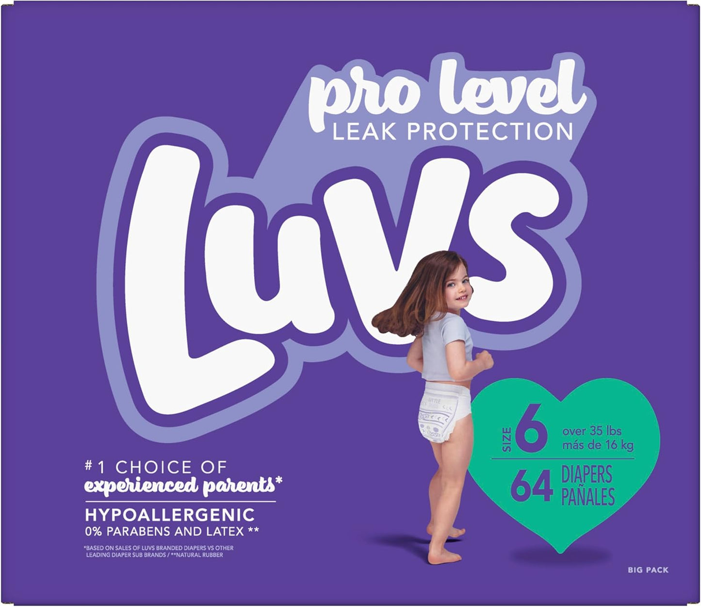 Luvs Size 3 Baby Diapers, Platinum Protection Bluey Diapers for Day & Night, Size 3, 104 Count (Packaging May Vary)
