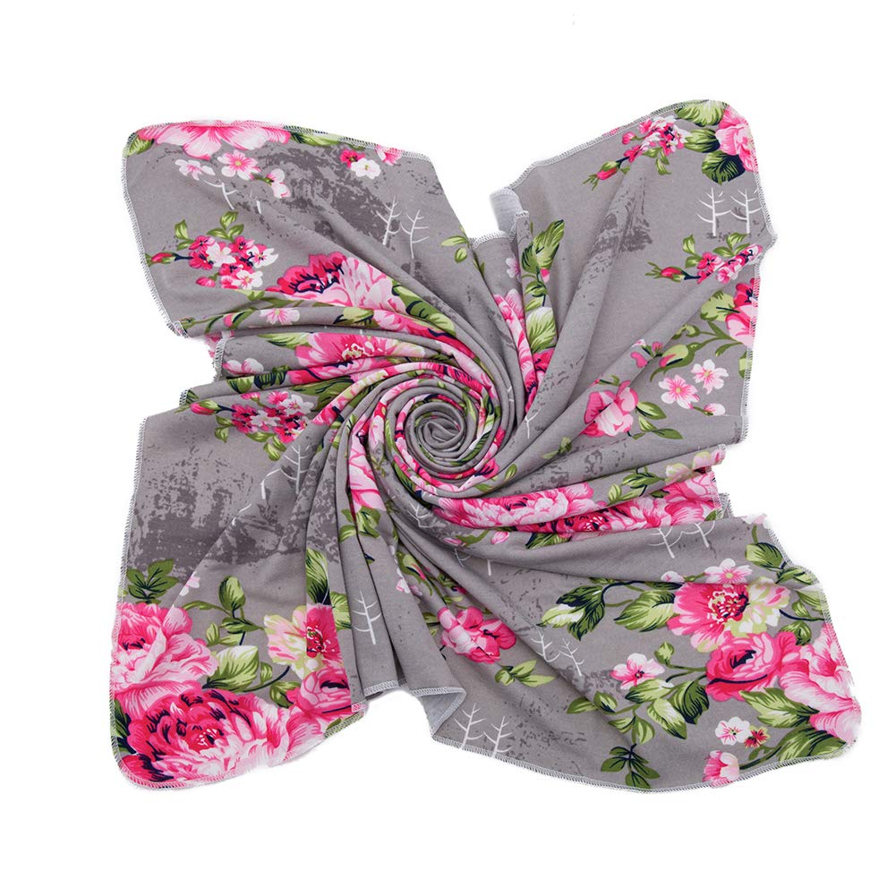 Galabloomer Newborn Receiving Blanket Headband Set Baby Flower Swaddle (vintage flower)