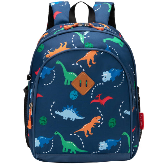 Toddler Backpack for Boys, 12 Inch Kids Dinosaur Backpack for Preschool or Kindergarten, Black