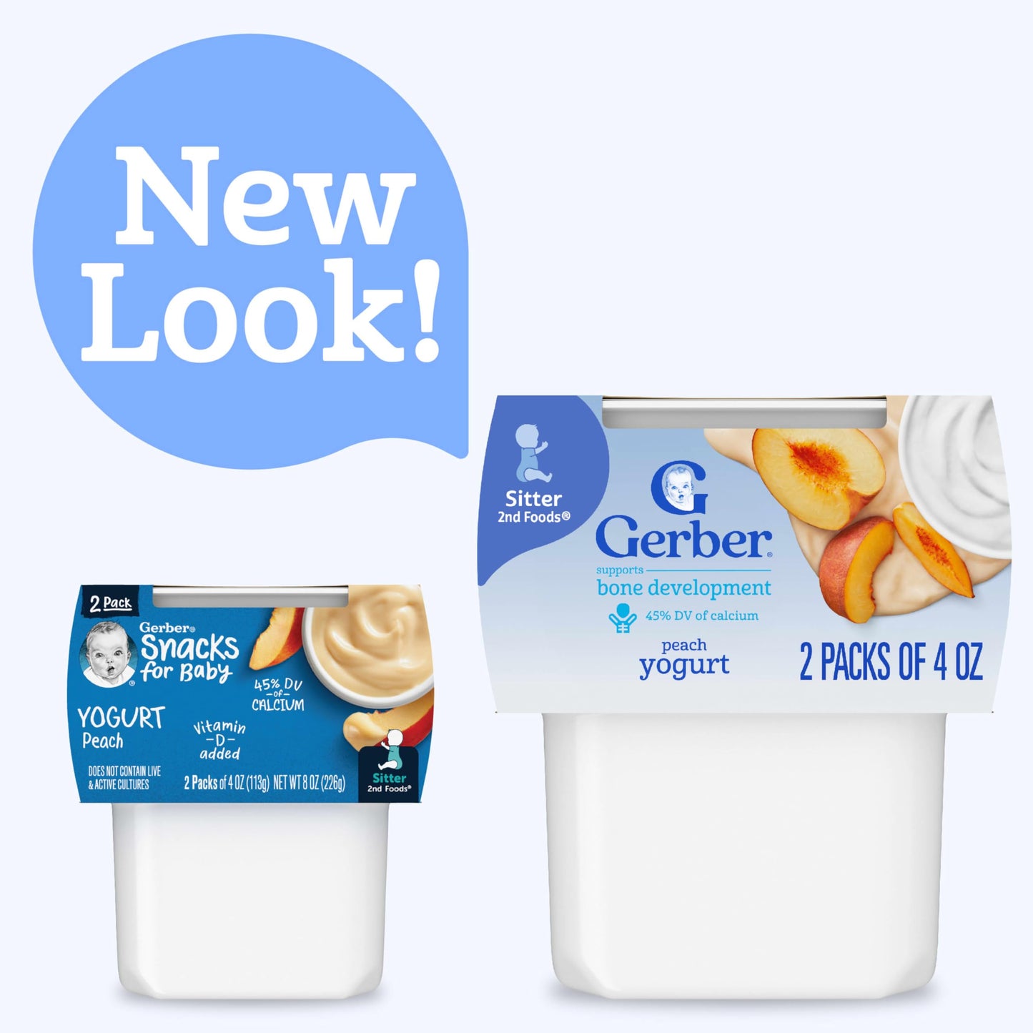 Gerber Baby Food, Yogurt Blends Snack, Banana, 2nd Foods, Baby Snacks, Baby Yogurt, Baby Food Stage 2, No Artificial Flavors or Sweeteners, No Preservatives, 4 oz Tubs (Pack of 2)