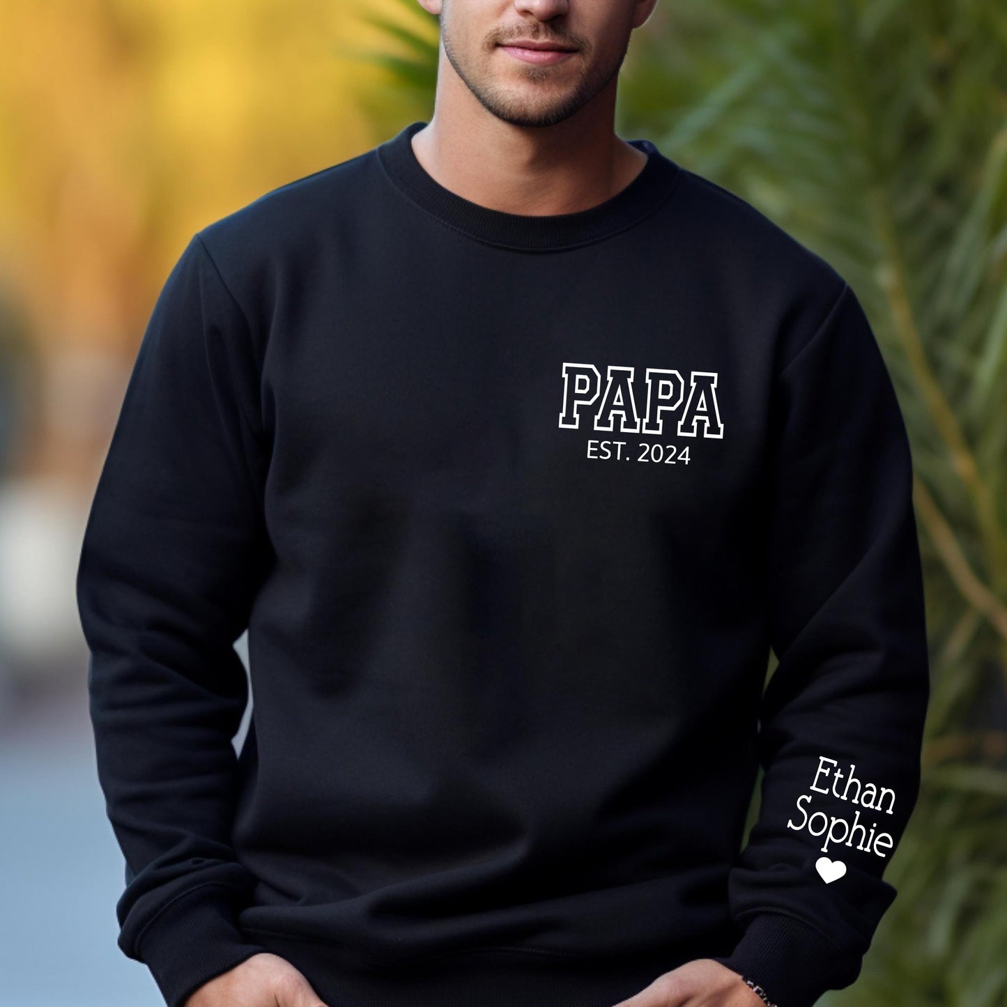 Personalized Dad Est Hoodie with Kids Names - Papa Shirt, New Dad Gift, Fathers Day Hoodie
