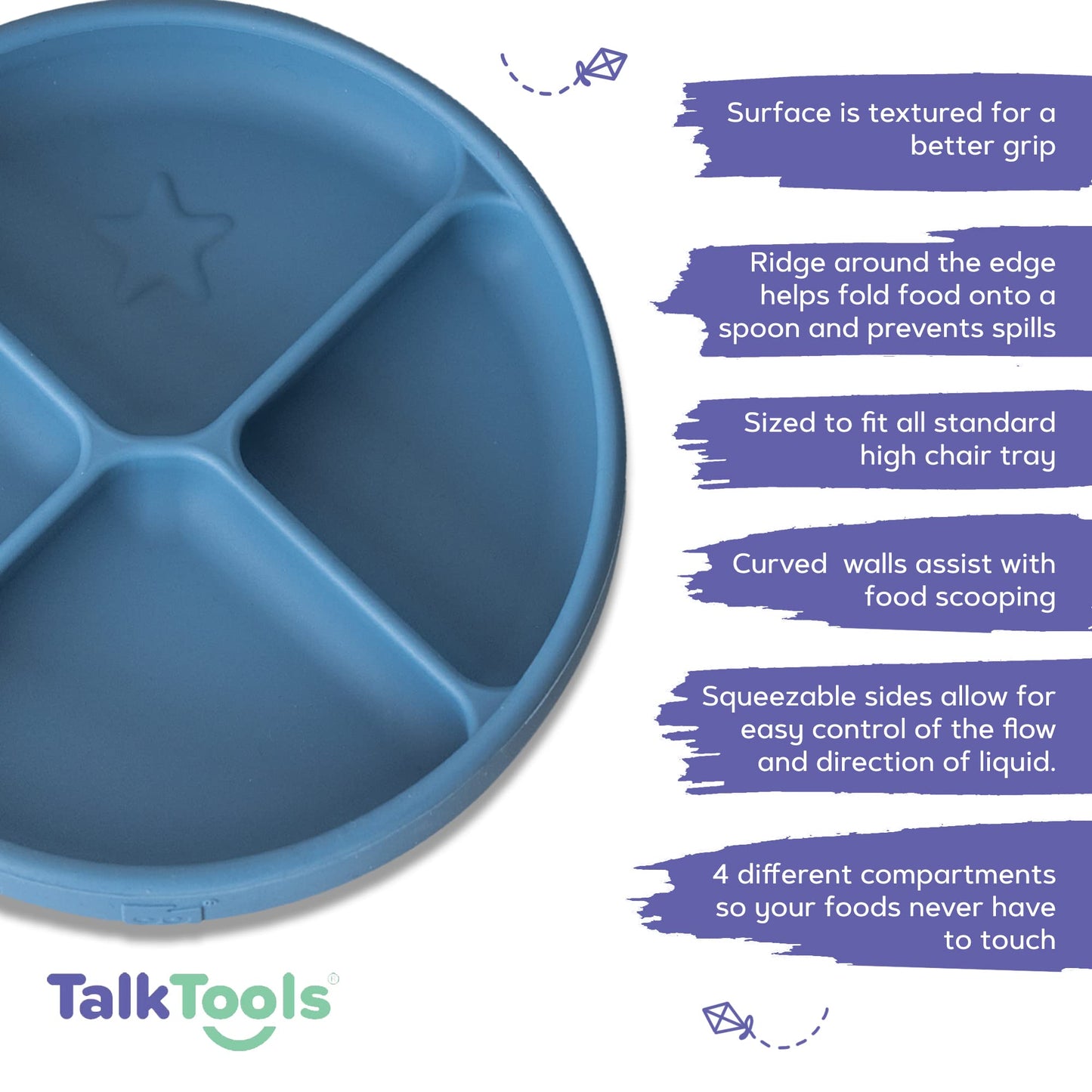 TalkTools ITSY Baby Utensil Set – Silicone Training Cup, Plate and Twin Spoon Pack for Toddlers| Infant First Food Self Feeding Silicone Training Set (Bubblegum)