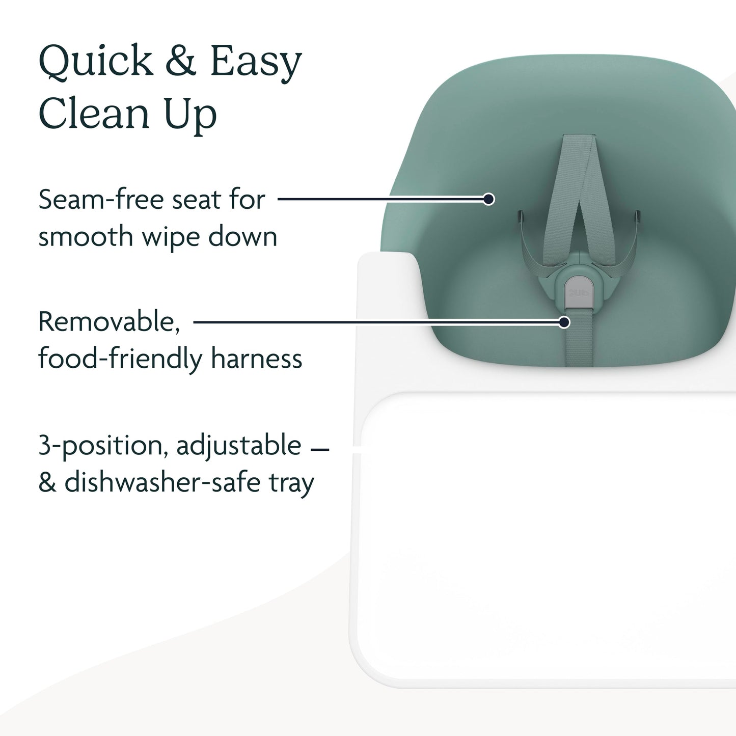UPPAbaby Ciro High Chair/Sleek, Easy-to-Clean Design/Perfect-Fit Tray to Bring Baby to Table/Patent-Pending Harness/Dual-Position, 180-Degree Rotating Footrest/Caleb (Steel Blue/Rubberwood)