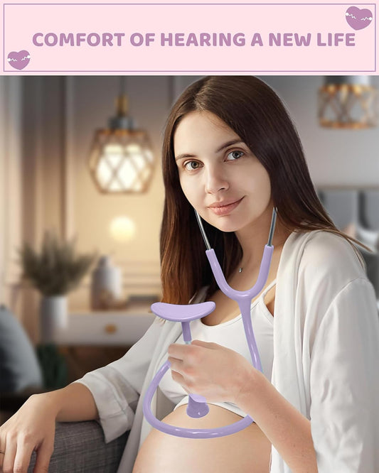 Skywin Fetoscope for Baby Heartbeat Detection - 24 Weeks of Pregnancy Baby Heartbeat Monitor at Home with The Pregnancy Stethoscope and Fetal Monitor Heartbeat (Purple)