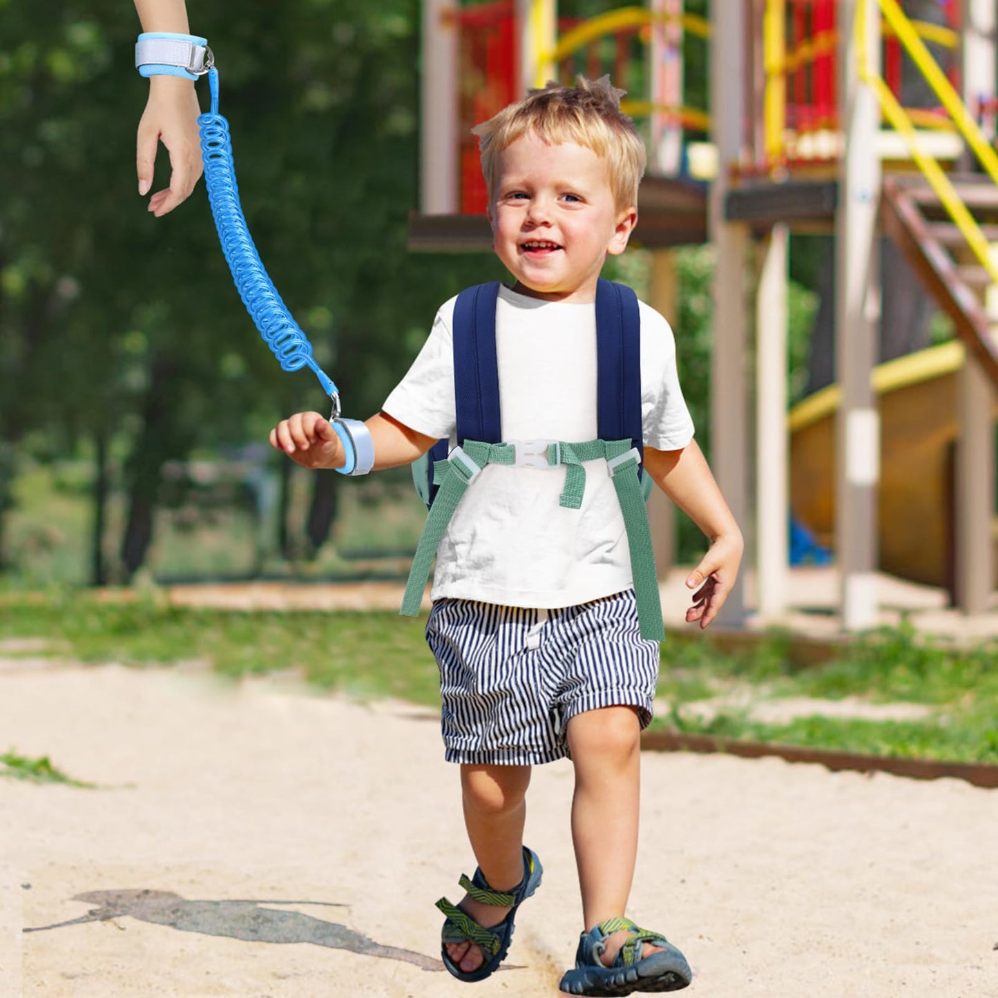 Accmor Toddler Leash Backpack, Children Safety Walking Harness Cute Excavator Bag with Anti Lost Wrist Link, Kids Travel Essential Mini Rucksack Back Pack with Strap Tether for Baby Boys