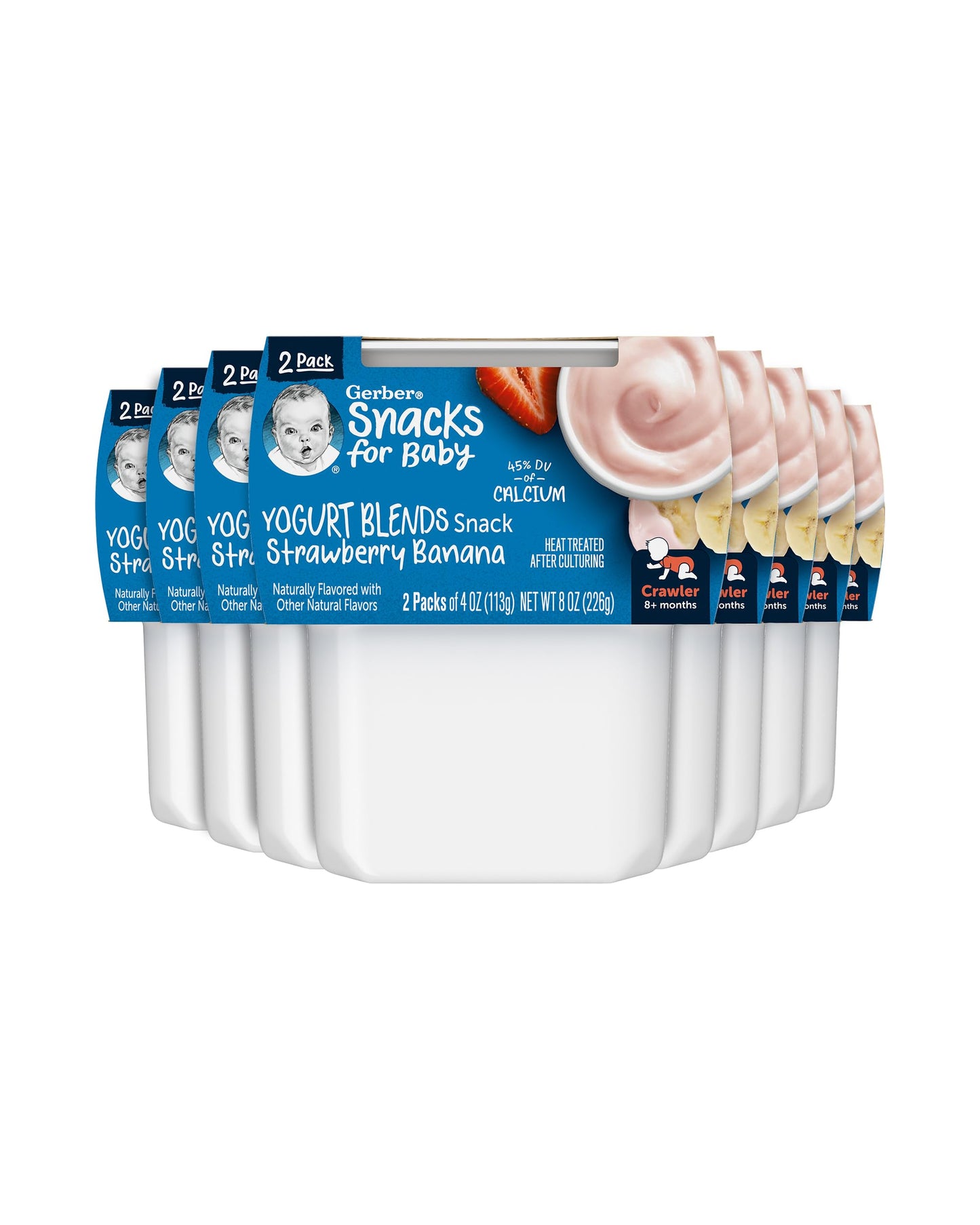 Gerber Baby Food, Yogurt Blends Snack, Banana, 2nd Foods, Baby Snacks, Baby Yogurt, Baby Food Stage 2, No Artificial Flavors or Sweeteners, No Preservatives, 4 oz Tubs (Pack of 2)