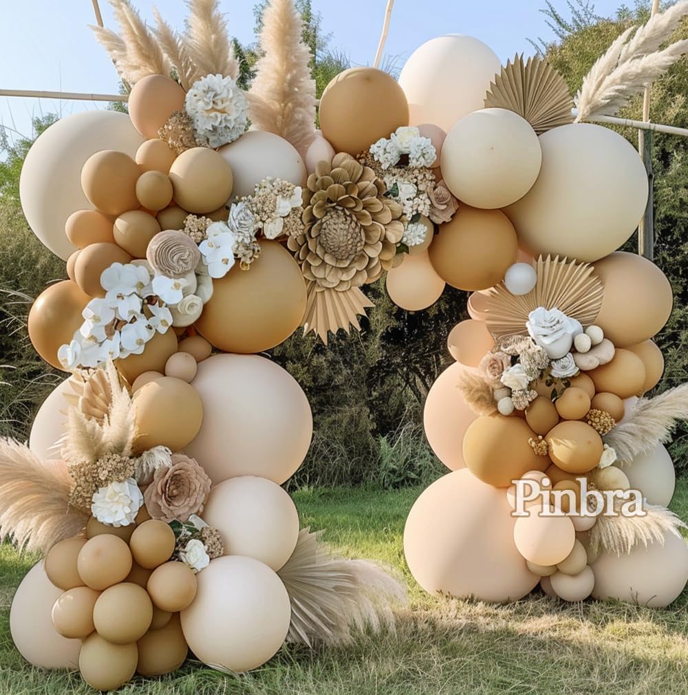 Double Stuffed Nude Balloon Garalnd Blush Beige Balloons Cream Brown Balloon Arch Kit Different Sizes Ivory Latex Balloons For Neutral Baby Shower Gender Reveal Birthday Boho Party Decorations
