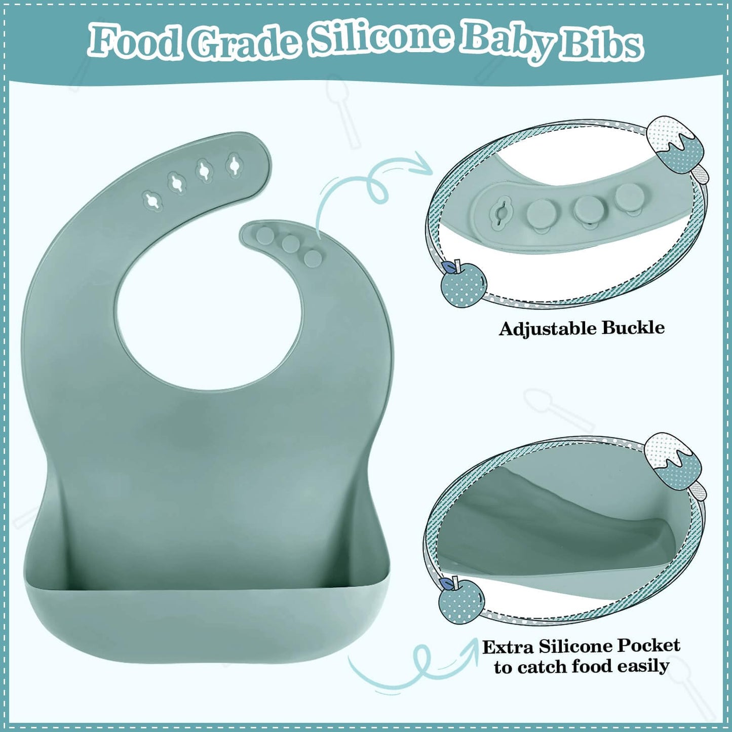 Silicone Baby Feeding Set 10 Pcs Baby Led Weaning Supplies Suction Bowl Divided Plate Baby Bibs Fruit Feeder Baby Spoons Forks Sippy Cup Toddler Utensil Sets Baby Essentials for Newborn Gift