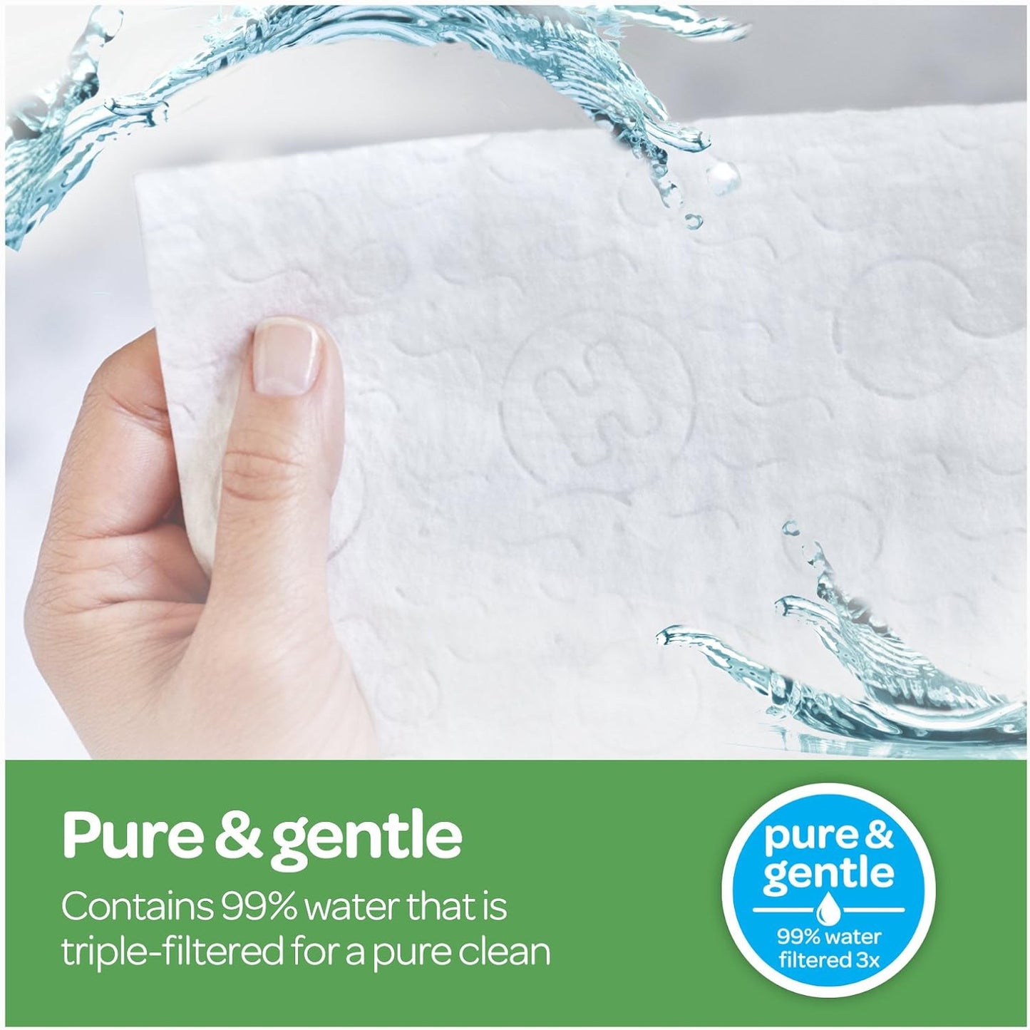 HUGGIES Natural Care Unscented Baby Wipes, Sensitive, Water-Based, 6 Flip-top Packs, 56 Count (Pack of 6)