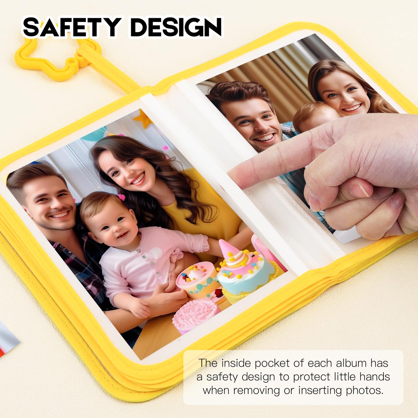 Baby's My First Photo Album for Baby Holds 21 4x6 Photos, Baby Photo Album Soft Cloth Family Book, My First Family Album for 4x6 Baby Shower Kids Toddlers Family Pictures, Toddler Photo Album (Blue)