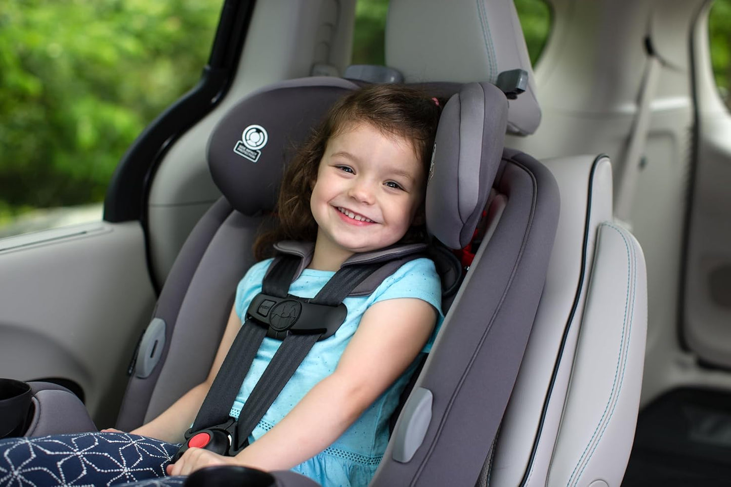 Safety 1st Grow and Go All-in-One Slim Convertible Car Seat, Rear Facing, 5-40 lbs, Forward Facing (30–65 lbs), High Back Booster Seat 40-100 pounds, Dunes Edge