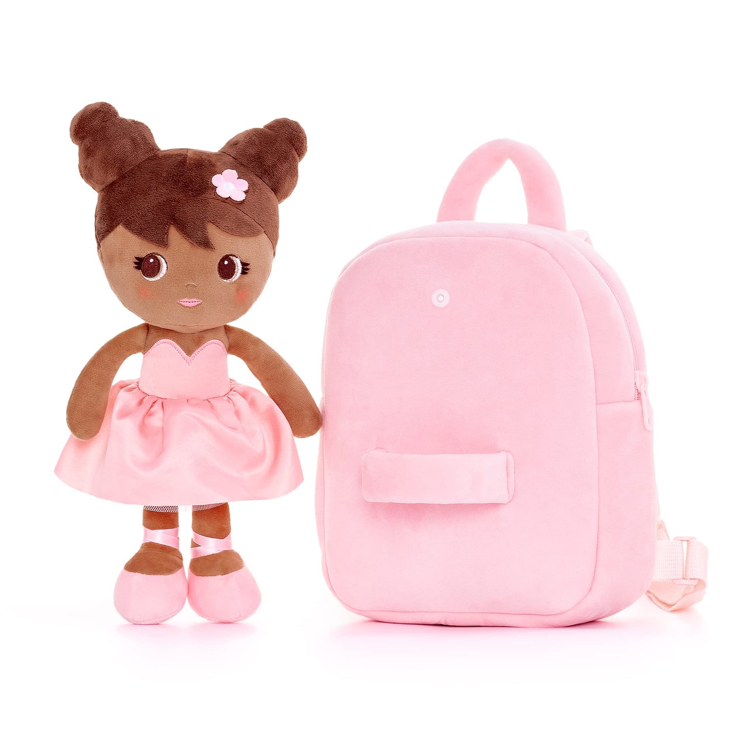 Lazada Girls Backpack with Doll Toddler Toys Baby Girls Gifts Rag Dolls 9.5“
